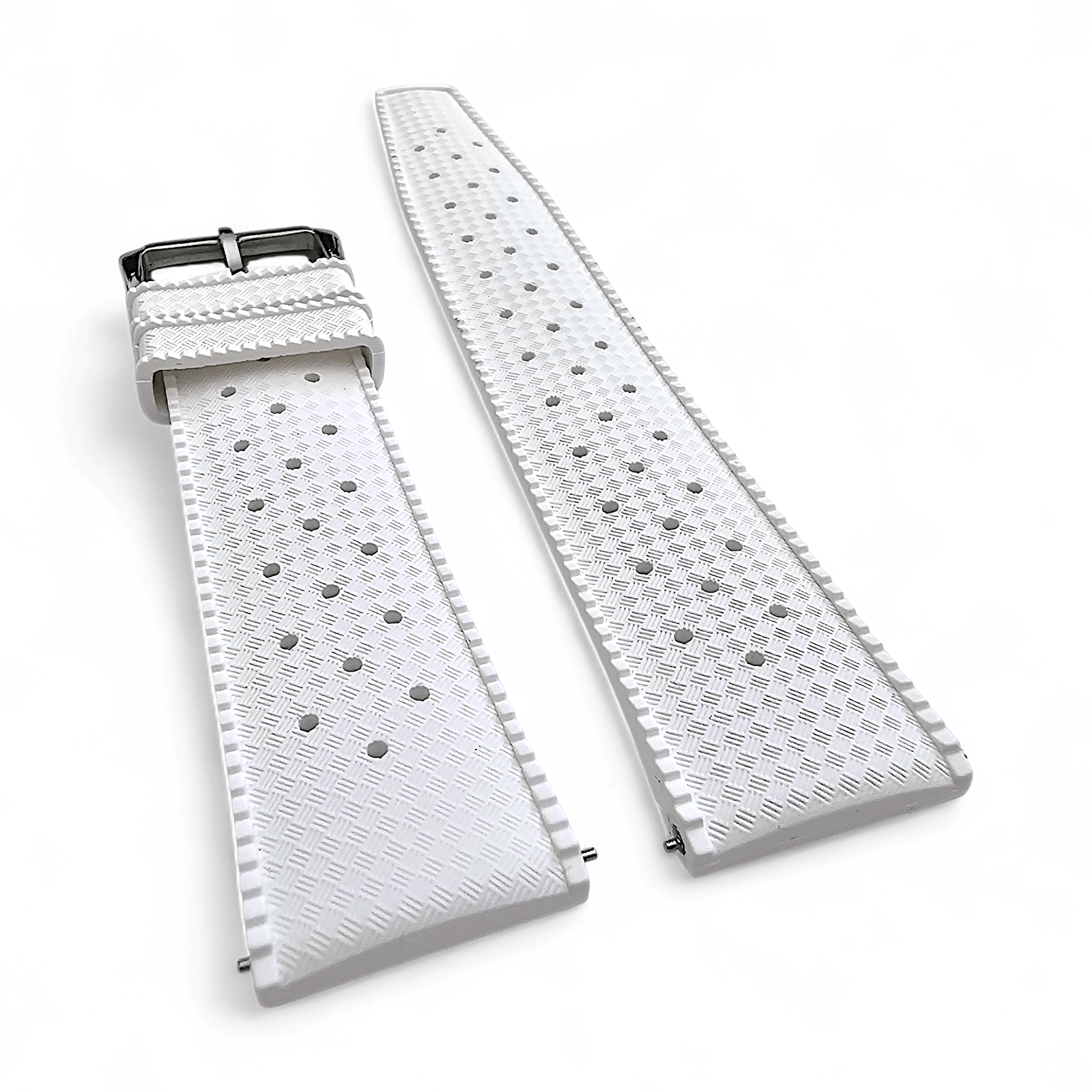 FKM Rubber Tropical Divers High Quality Watch Strap Band 20mm 22mm White - Wrist Envy