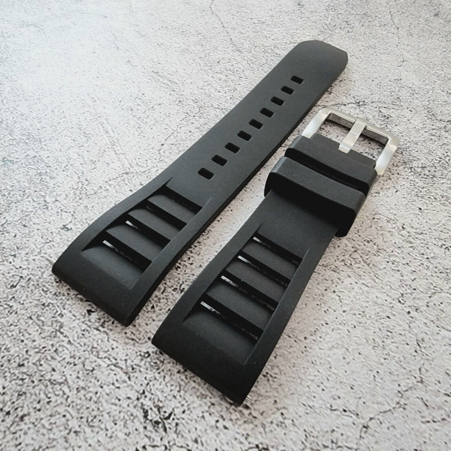 FKM Rubber Vented Divers Watch Strap Band 20mm 22mm - Wrist Envy