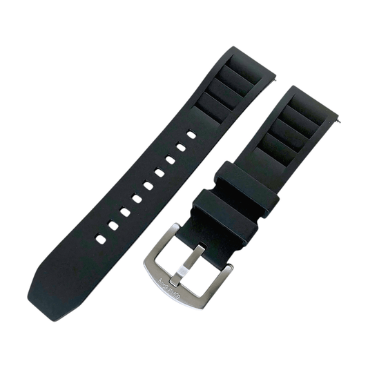FKM Rubber Vented Divers Watch Strap Band 20mm 22mm - Wrist Envy