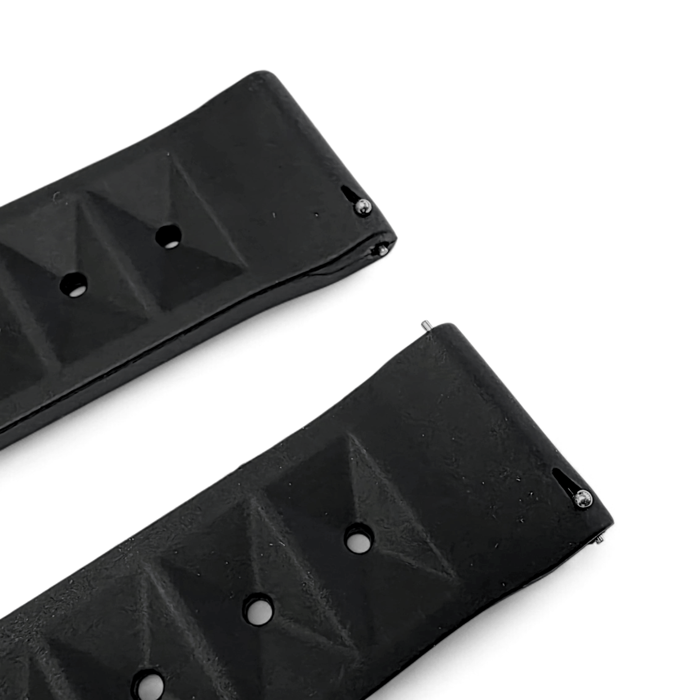 FKM Rubber Waffle Watch Strap 20mm 22mm Blue - Wrist Envy