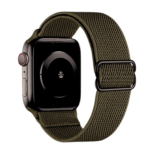 Flex Active Nylon Elastic Stretch Strap For Apple Army Green - Wrist Envy