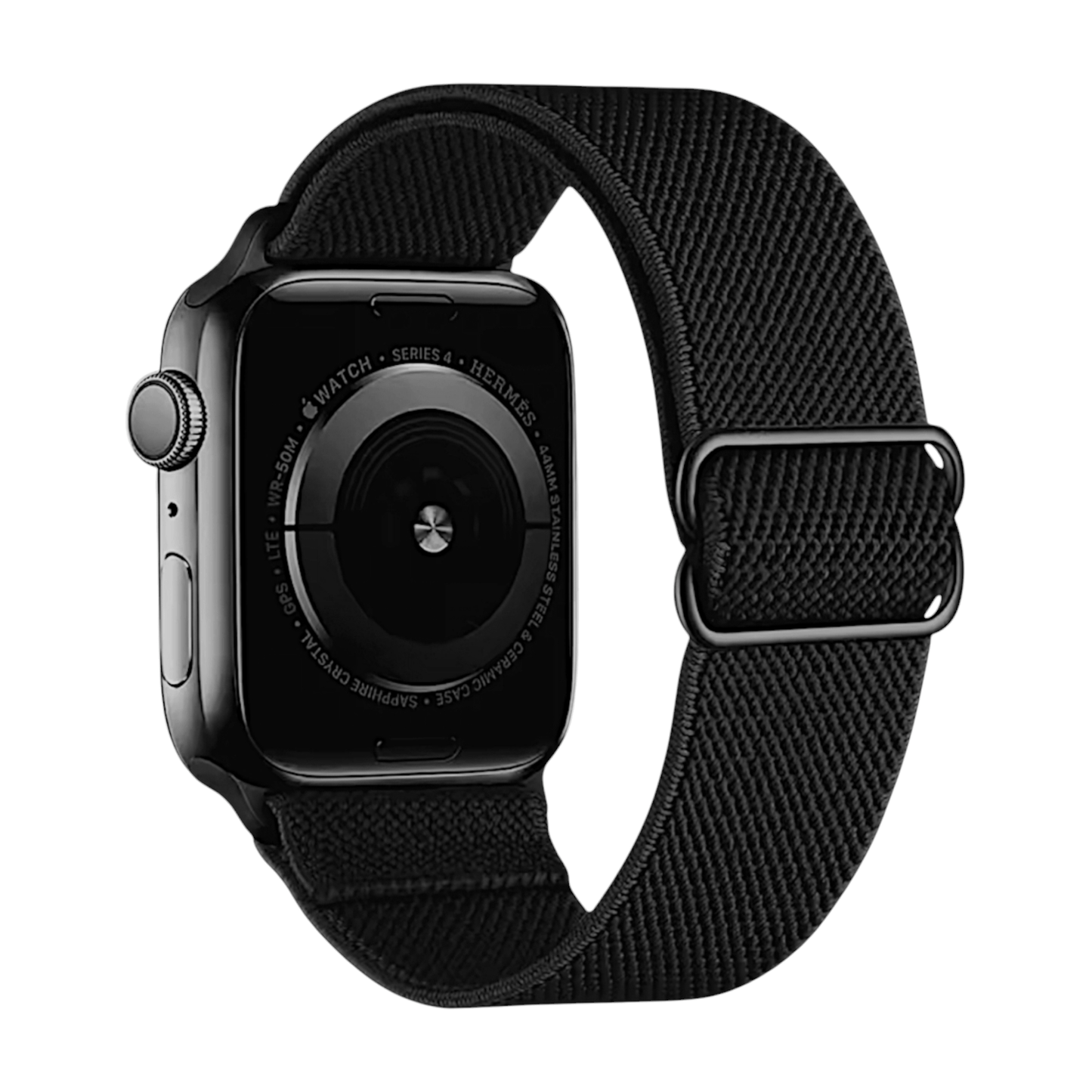 Flex Active Nylon Elastic Stretch Strap For Apple Black - Wrist Envy