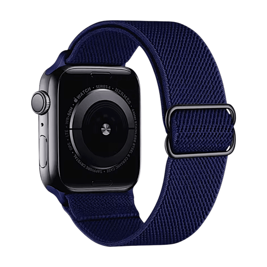 Flex Active Nylon Elastic Stretch Strap For Apple Midnight Blue - Wrist Envy