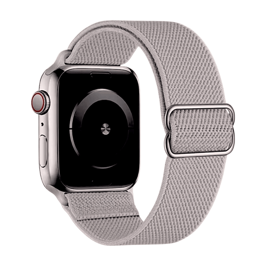 Flex Active Nylon Elastic Stretch Strap For Apple Pastel Grey - Wrist Envy
