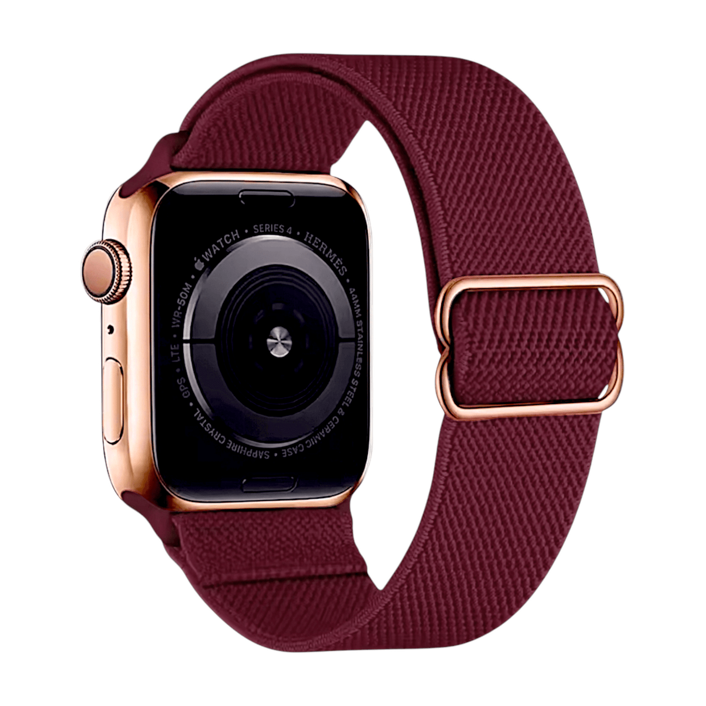 Flex Active Nylon Elastic Stretch Strap For Apple Watch Burgundy - Wrist Envy