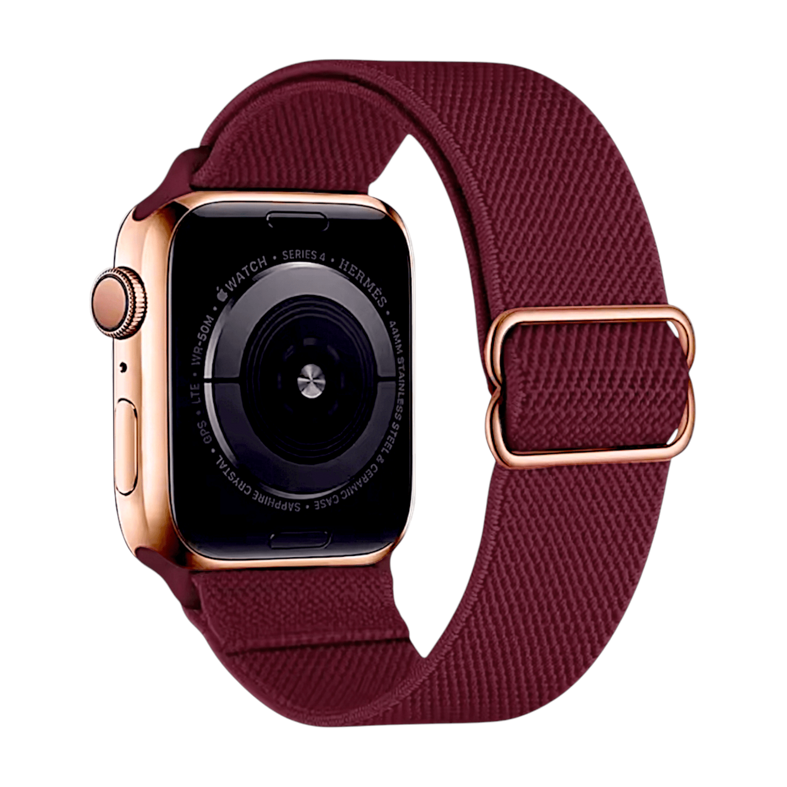Flex Active Nylon Elastic Stretch Strap For Apple Watch Burgundy - Wrist Envy
