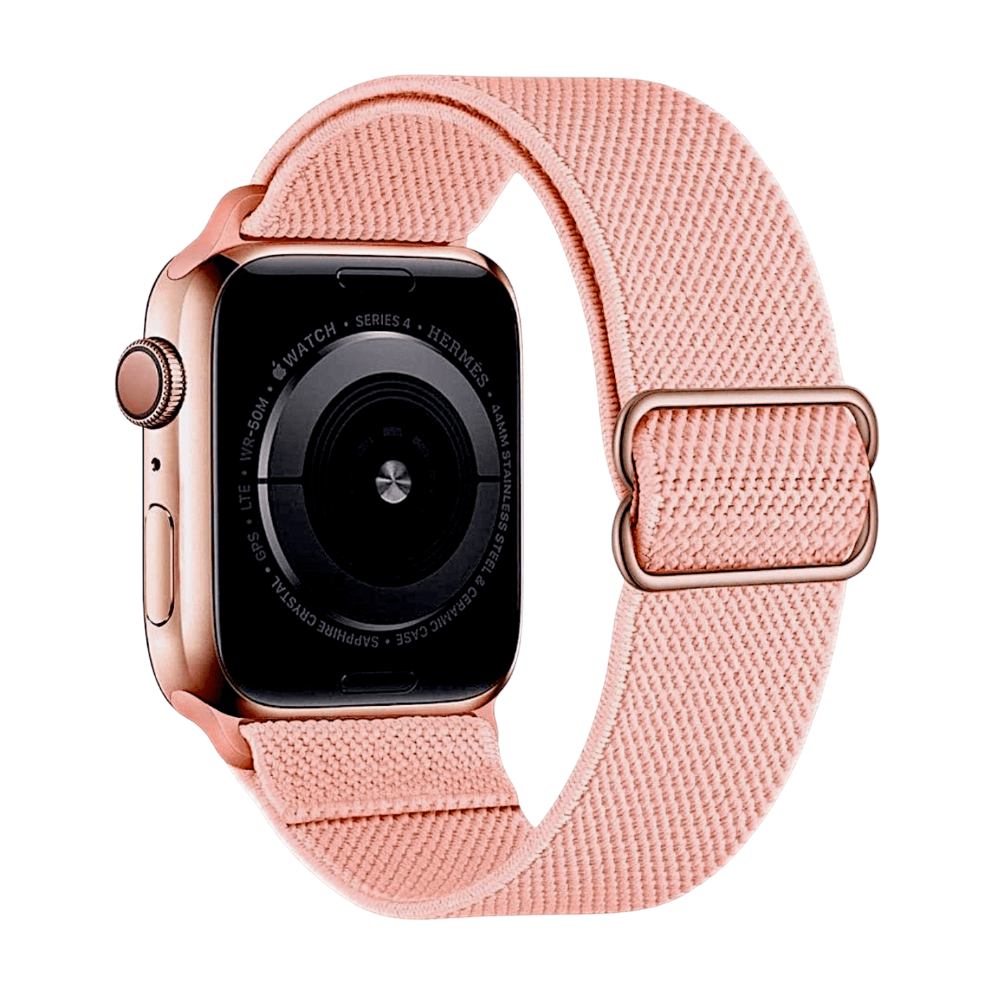 Flex Active Nylon Elastic Stretch Strap For Apple Watch Salmon Pink - Wrist Envy