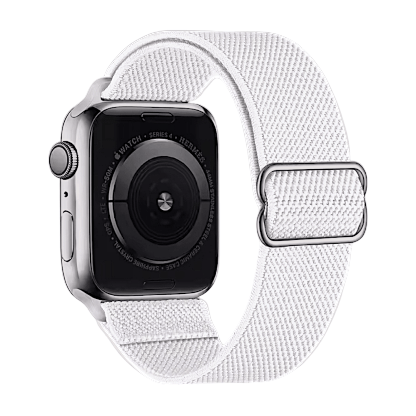 Flex Active Nylon Elastic Stretch Strap For Apple Watch White - Wrist Envy