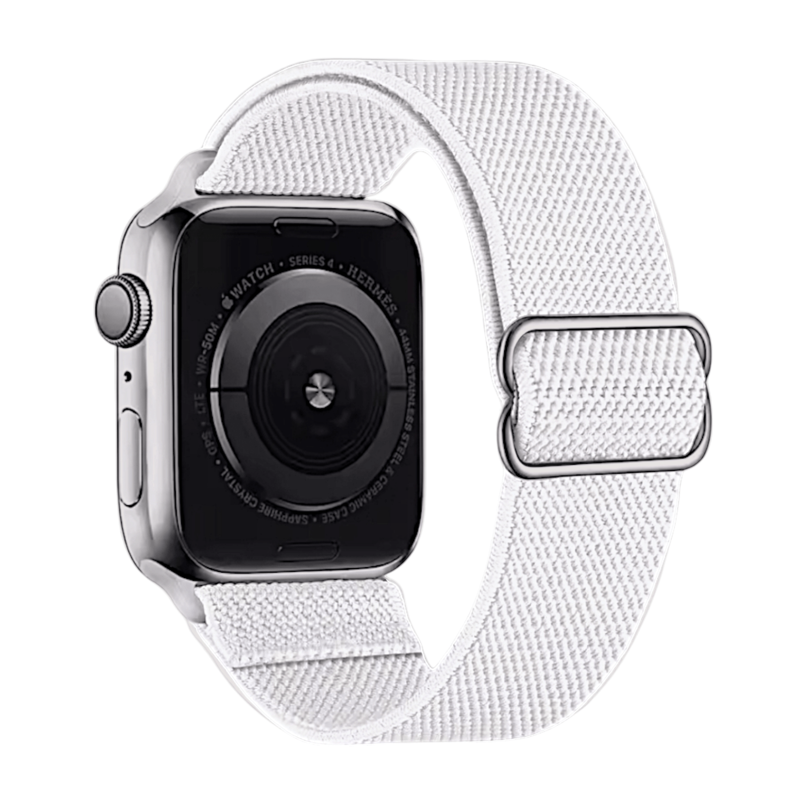 Flex Active Nylon Elastic Stretch Strap For Apple Watch White - Wrist Envy