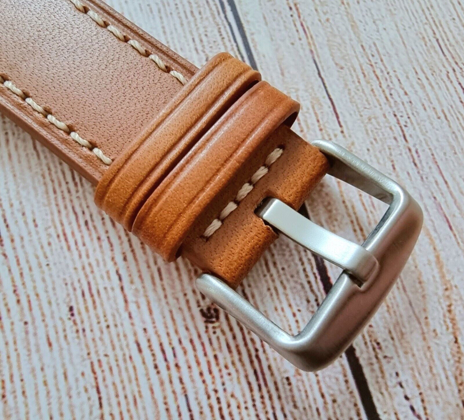 Flieger Watch Strap Rivet Stud Pilot Premium Leather Band 18mm 20mm 22mm 24mm - Wrist Envy