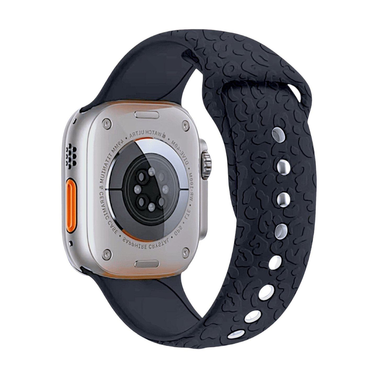 Floral Patterned Silicone Watch Strap For Apple Watch Black - Wrist Envy