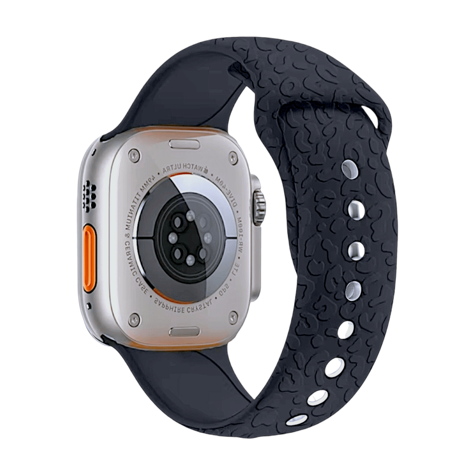 Floral Patterned Silicone Watch Strap For Apple Watch Black - Wrist Envy