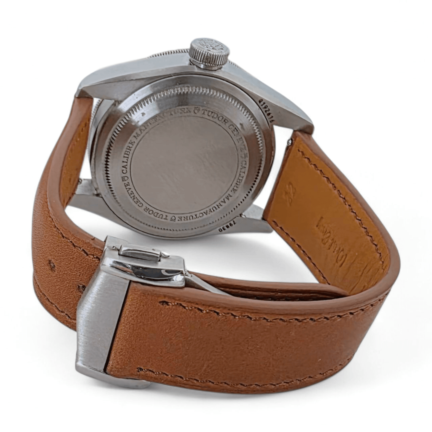 French Novanappa Full Grain Leather Deployment Watch Strap 20mm 22mm Black Cream - Wrist Envy