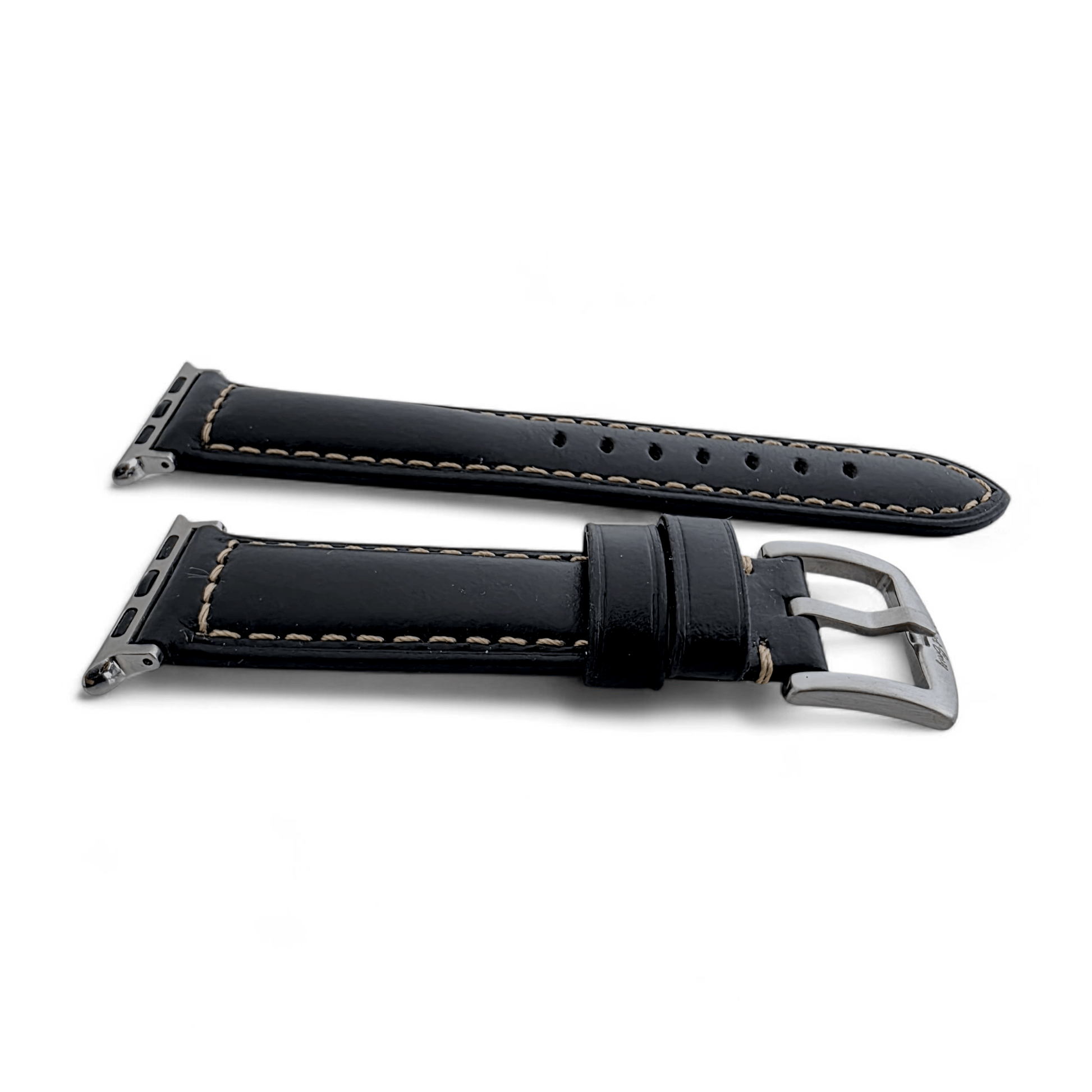 Full Grain Leather Strap For Apple Watch Black - Wrist Envy