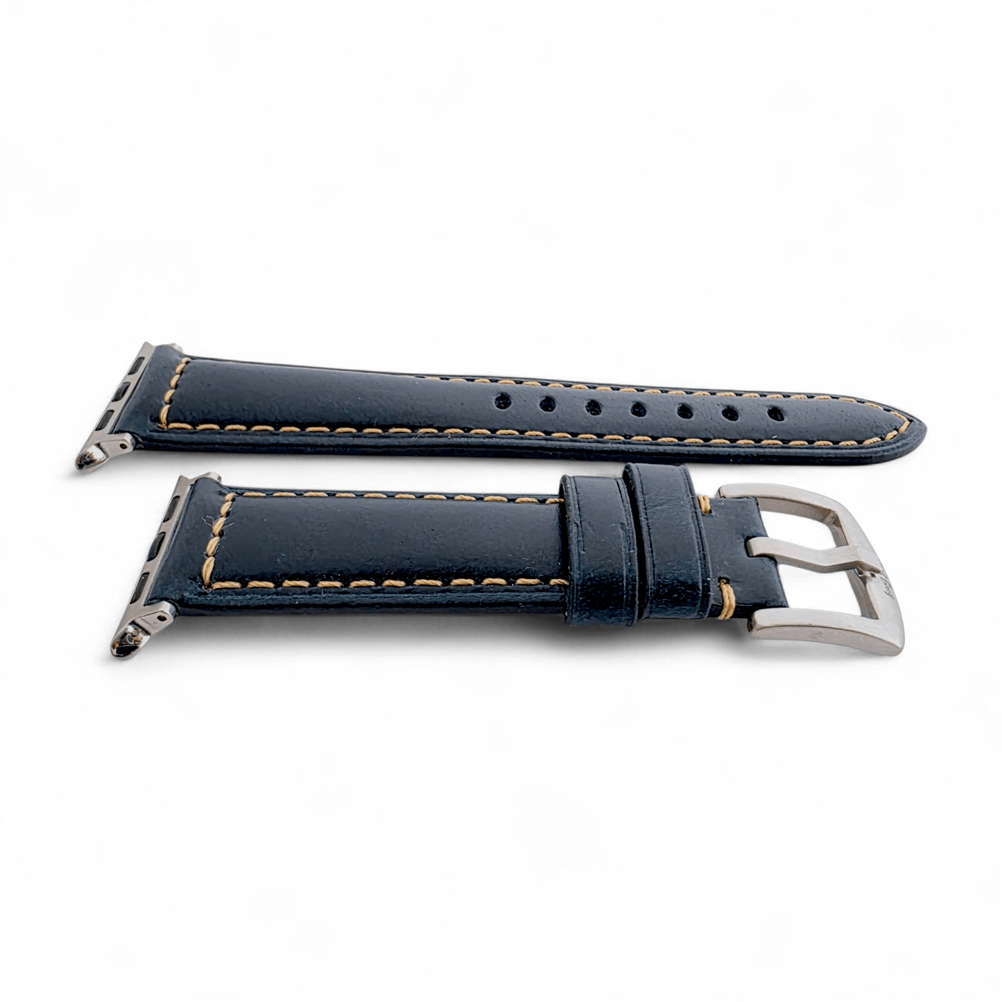 Full Grain Leather Strap For Apple Watch Blue - Wrist Envy