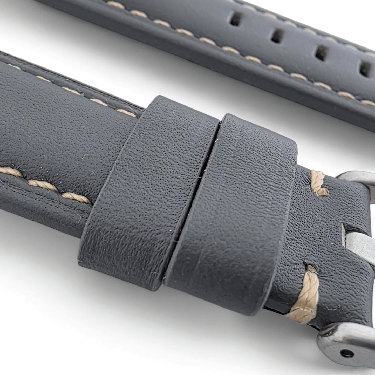 Full Grain Leather Strap For Apple Watch Grey - Wrist Envy