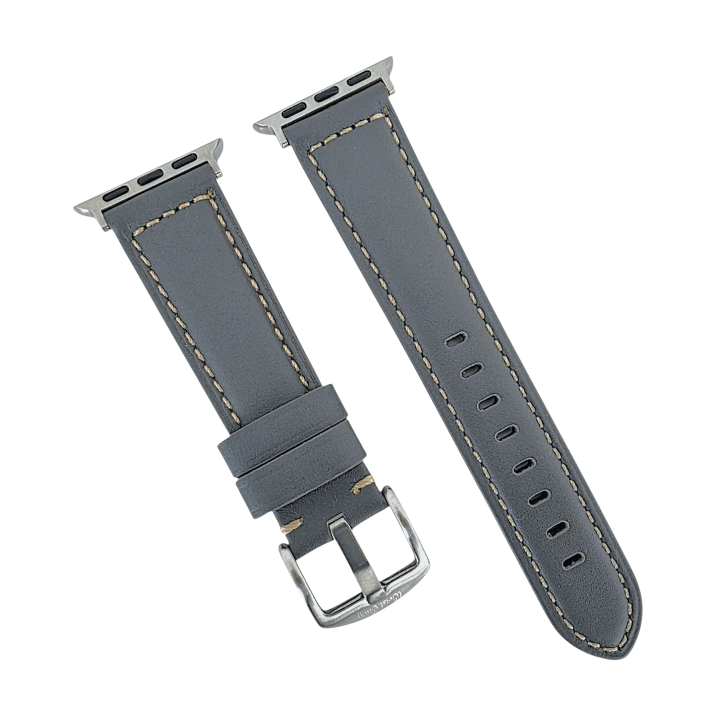 Full Grain Leather Strap For Apple Watch Grey - Wrist Envy