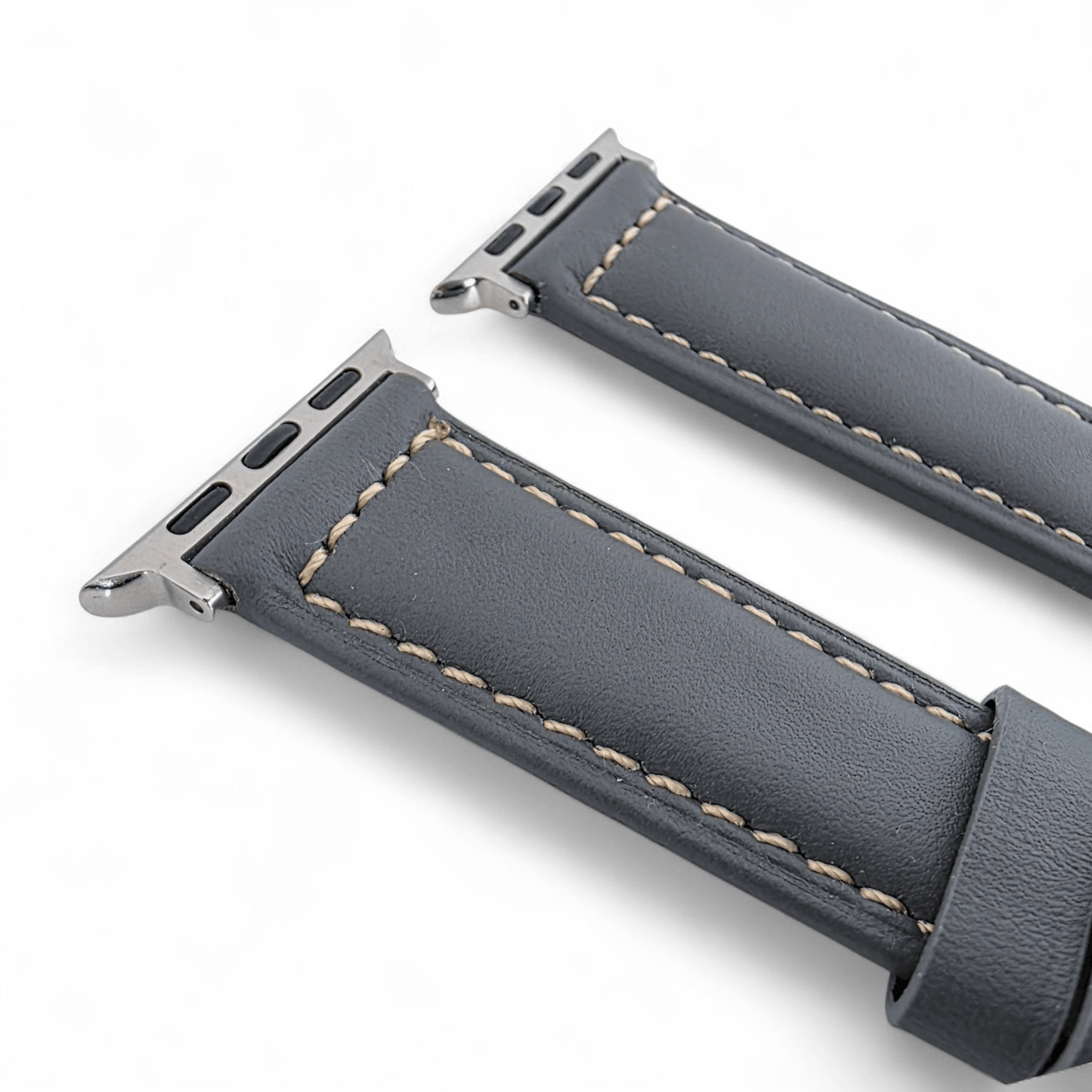Full Grain Leather Strap For Apple Watch Grey - Wrist Envy