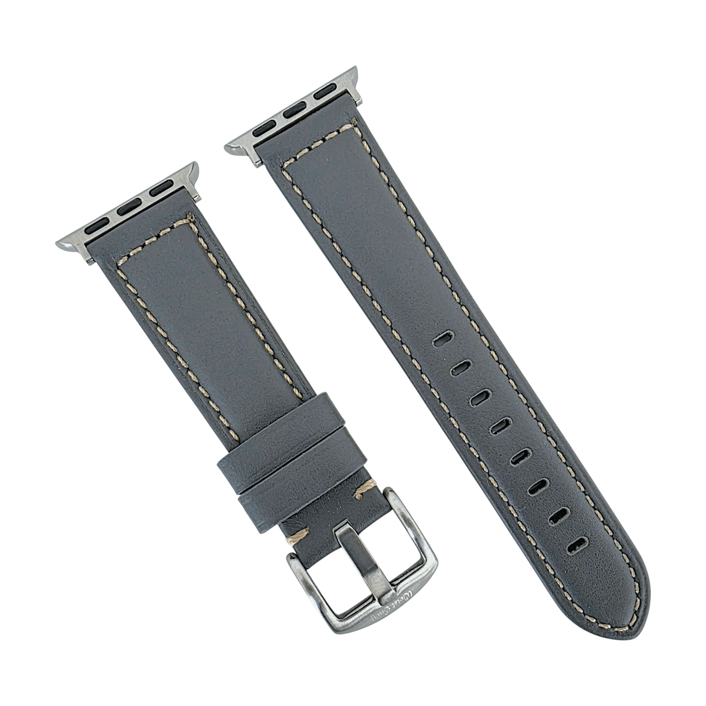 Full Grain Leather Strap For Apple Watch Grey - Wrist Envy
