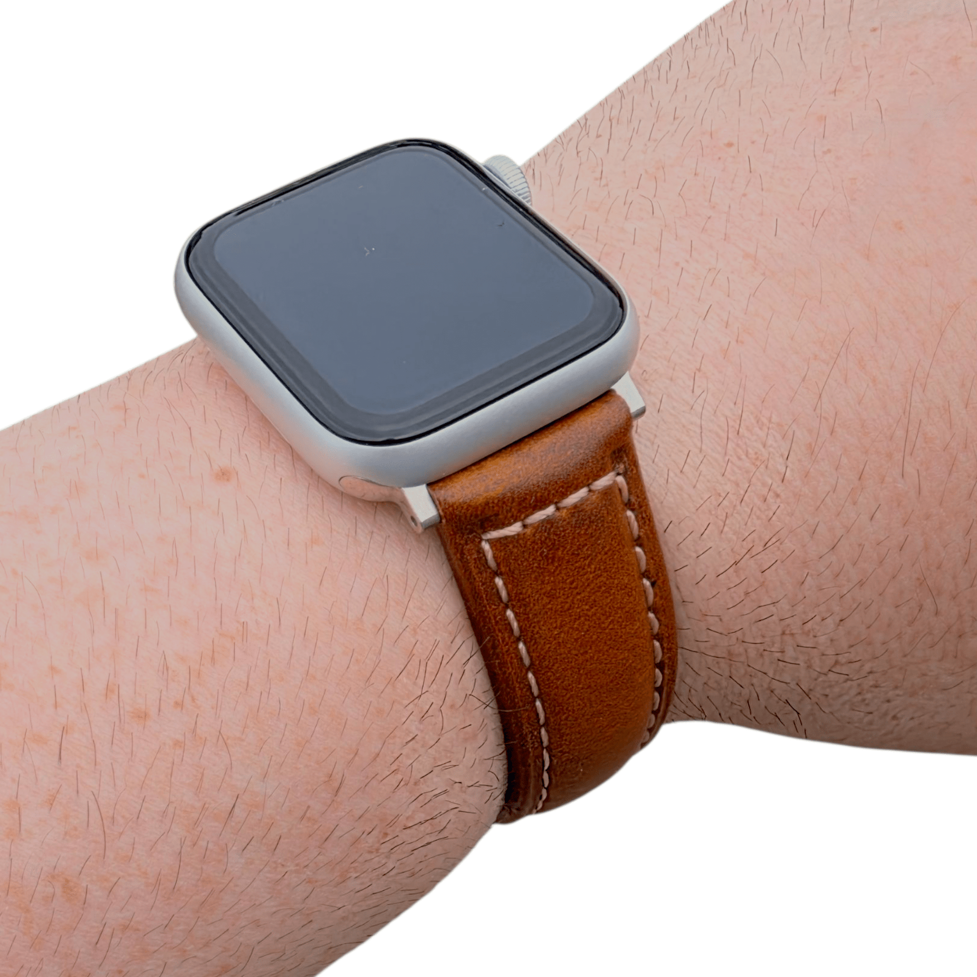Full Grain Leather Strap For Apple Watch Tan Brown - Wrist Envy