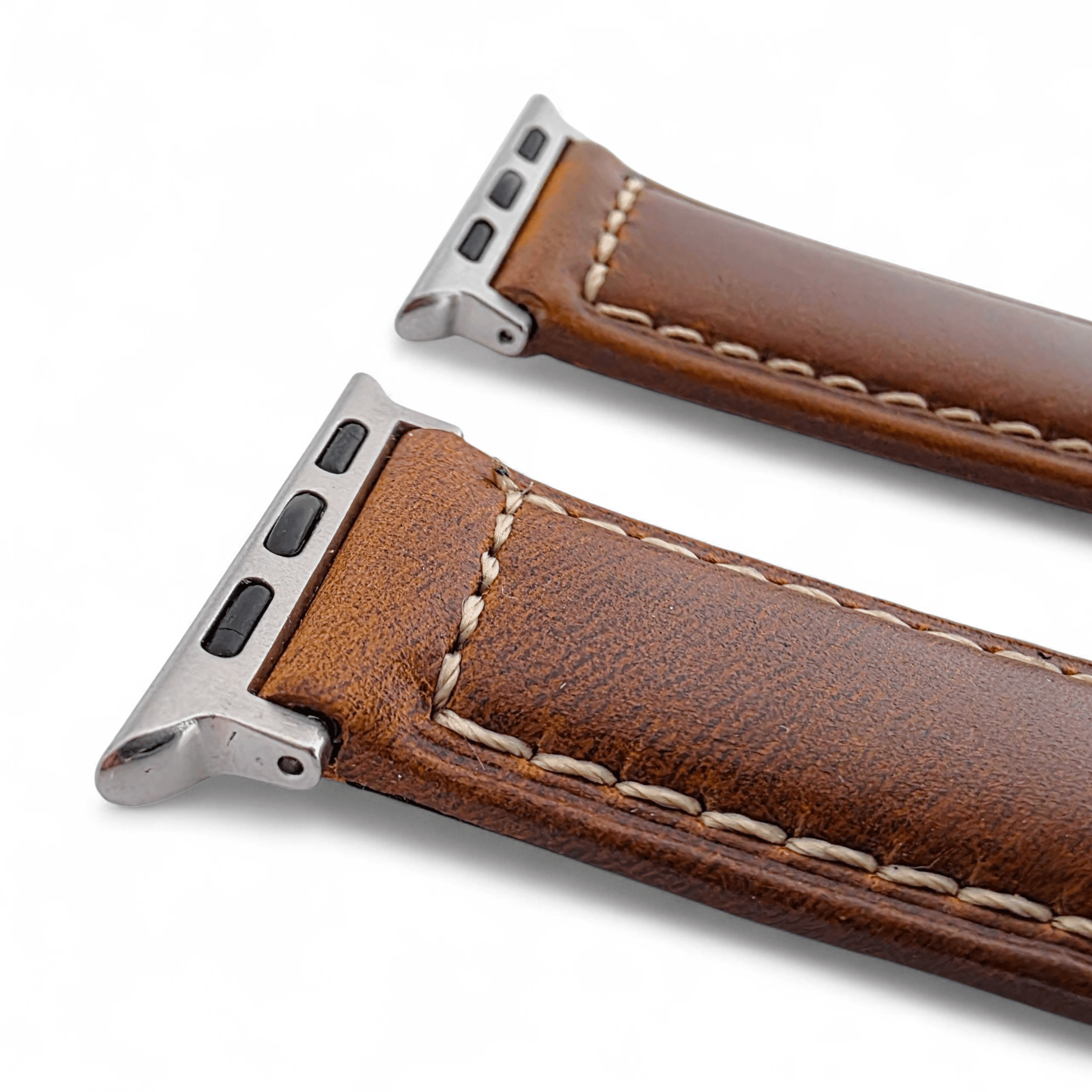 Full Grain Leather Strap For Apple Watch Tan Brown - Wrist Envy