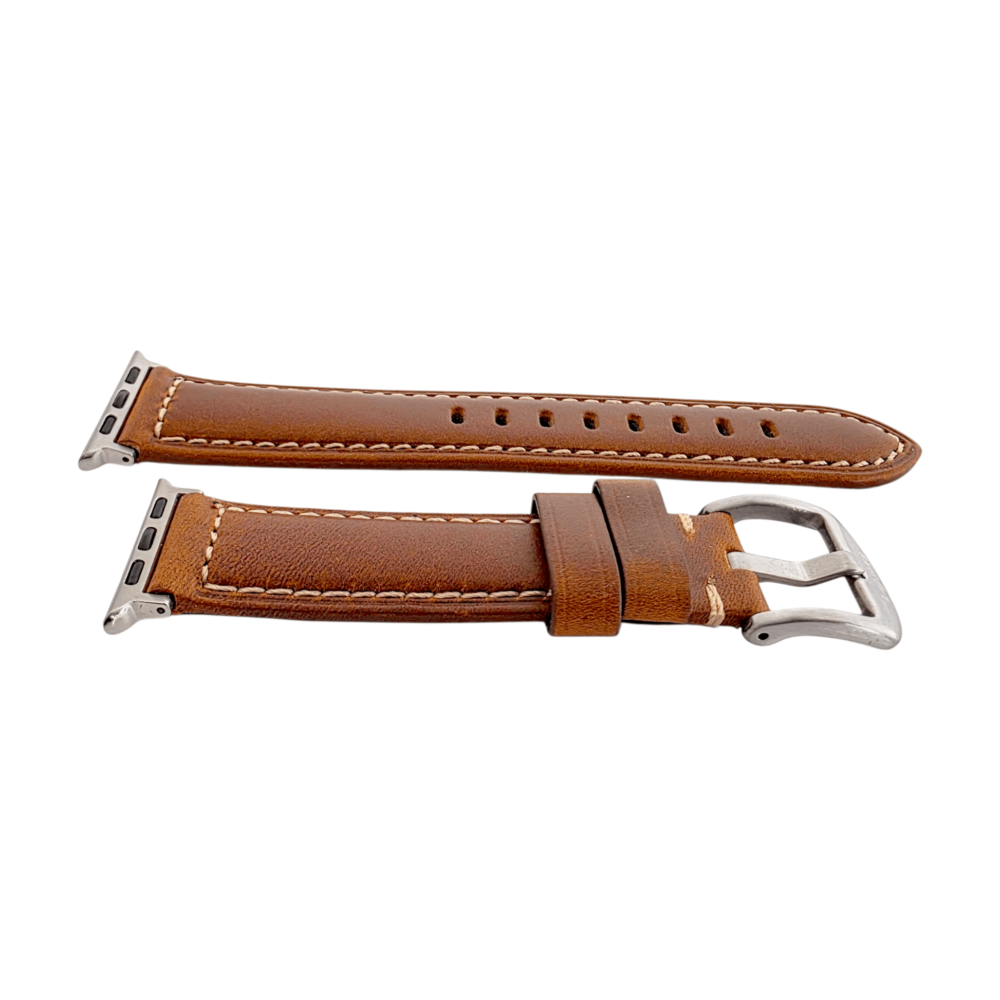 Full Grain Leather Strap For Apple Watch Tan Brown - Wrist Envy