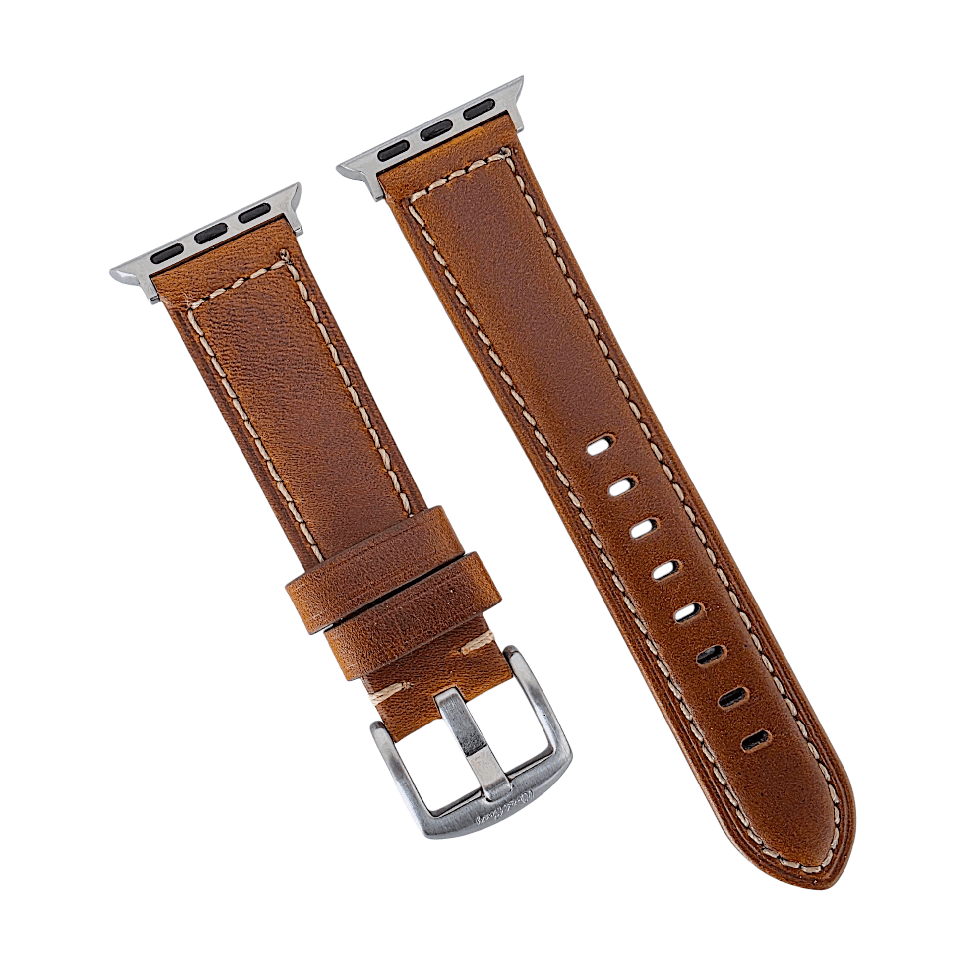 Full Grain Leather Strap For Apple Watch Tan Brown - Wrist Envy