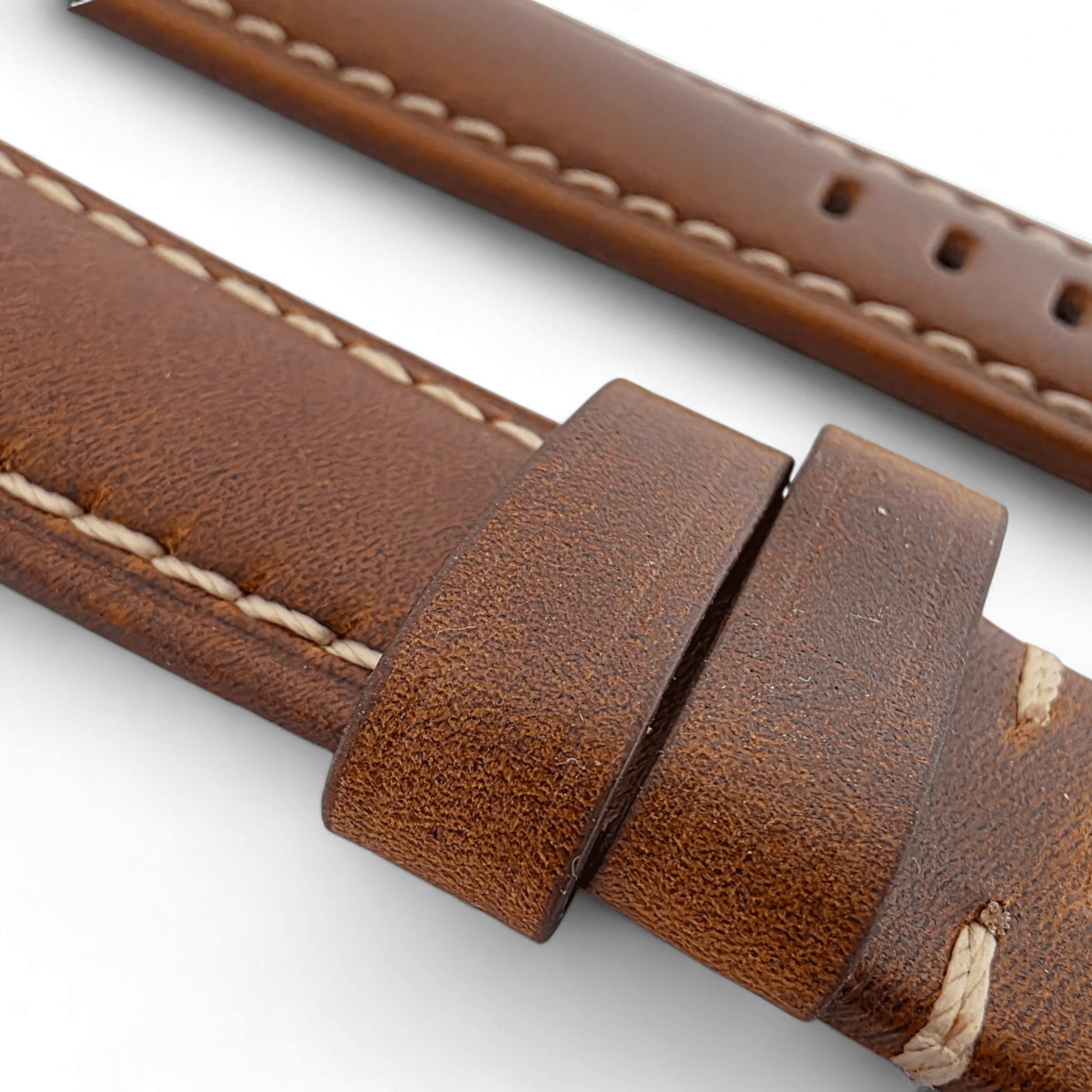 Full Grain Leather Strap For Apple Watch Tan Brown - Wrist Envy