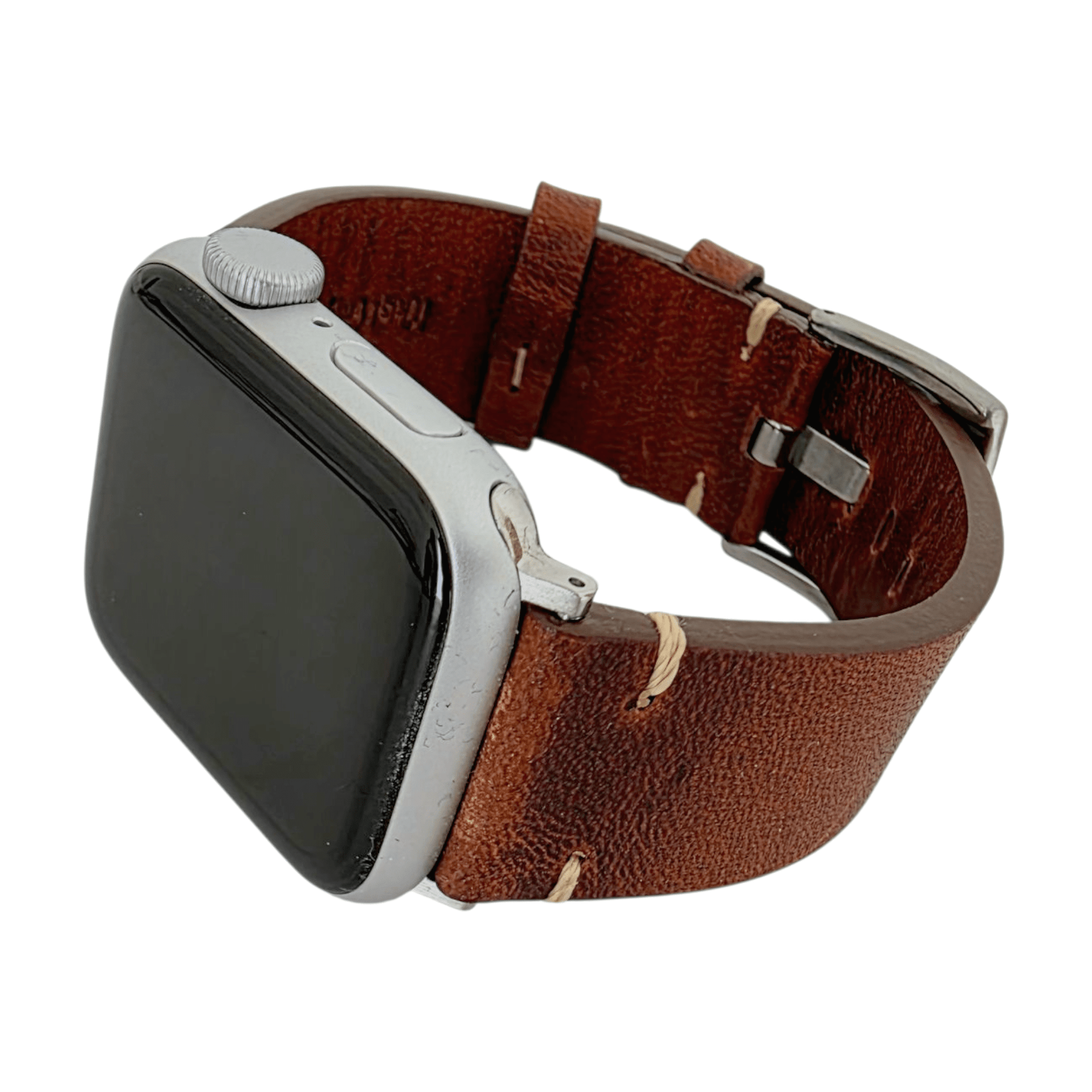 Full Grain Leather Watch Strap For Apple Watch Dark Brown - Wrist Envy