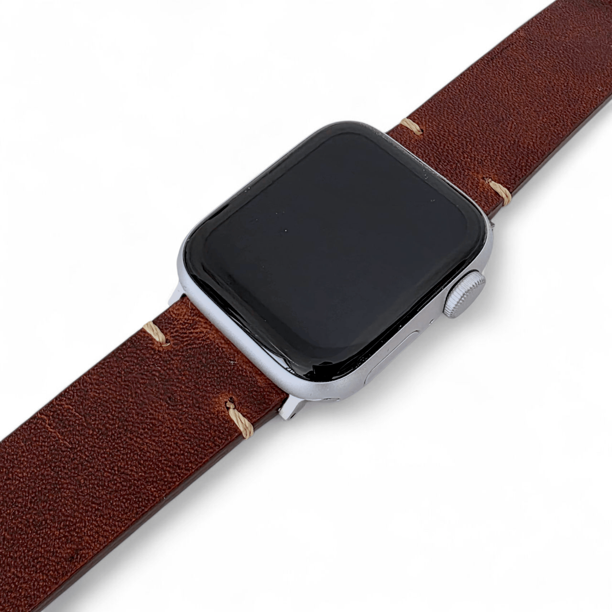 Full Grain Leather Watch Strap For Apple Watch Dark Brown - Wrist Envy
