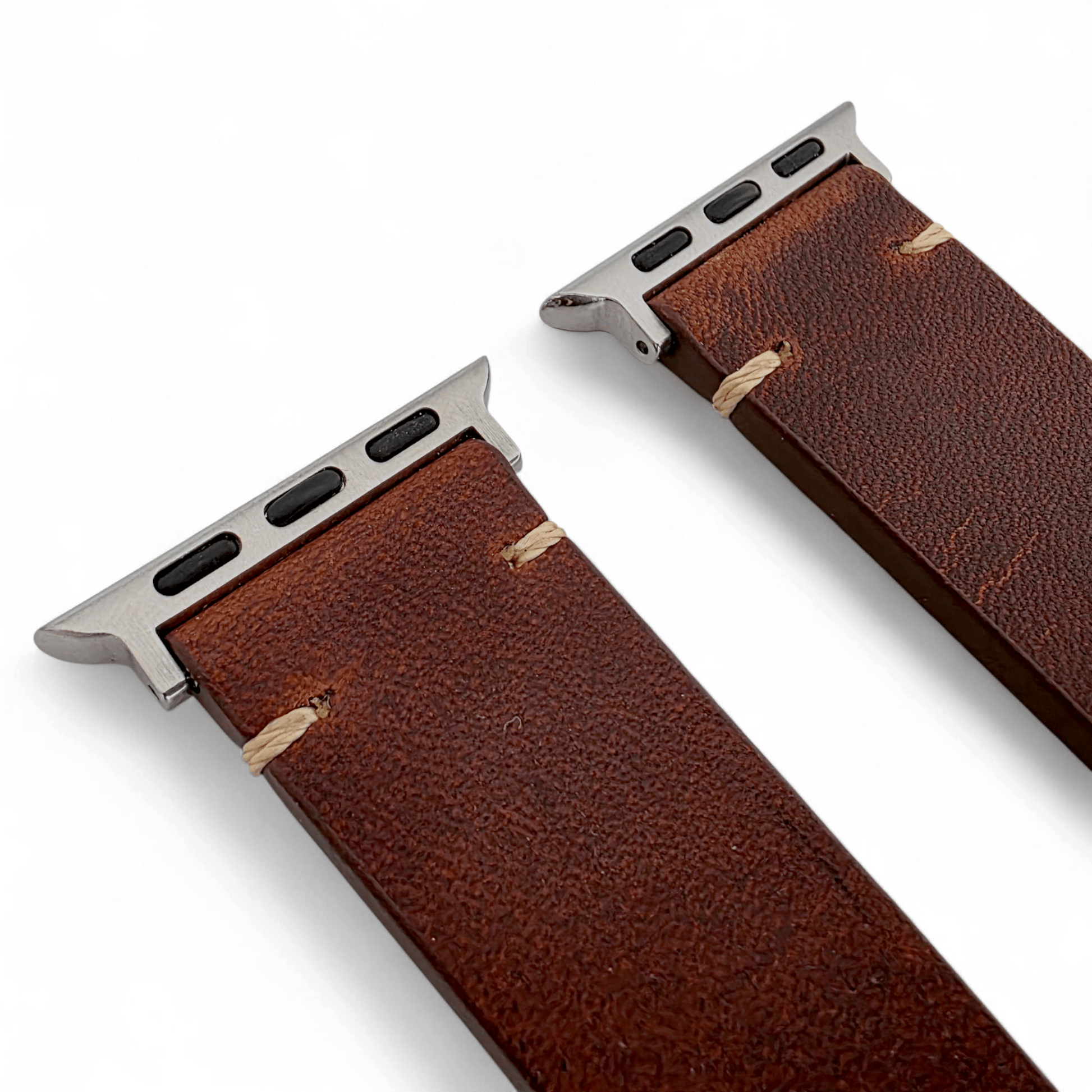 Full Grain Leather Watch Strap For Apple Watch Dark Brown - Wrist Envy