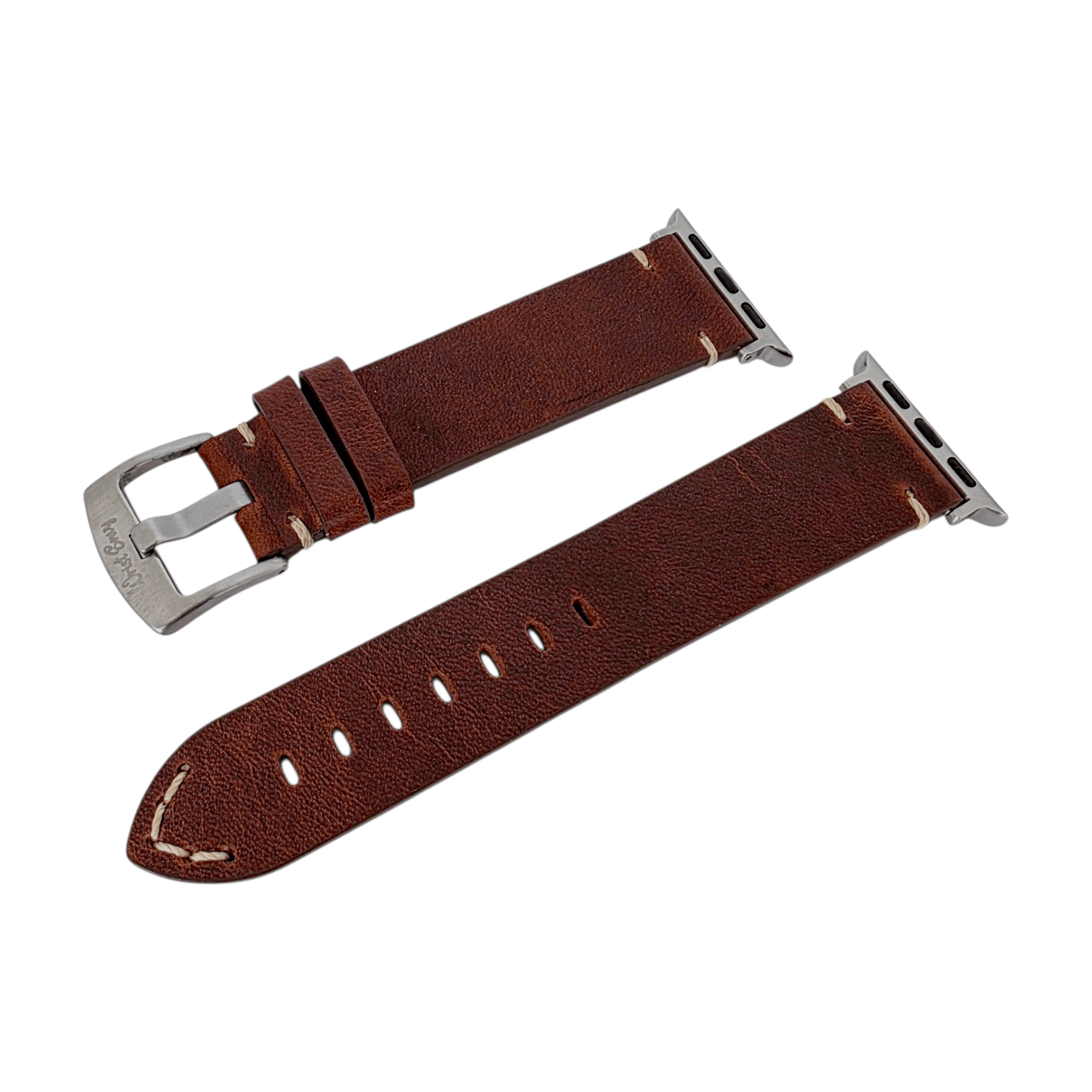 Full Grain Leather Watch Strap For Apple Watch Dark Brown - Wrist Envy