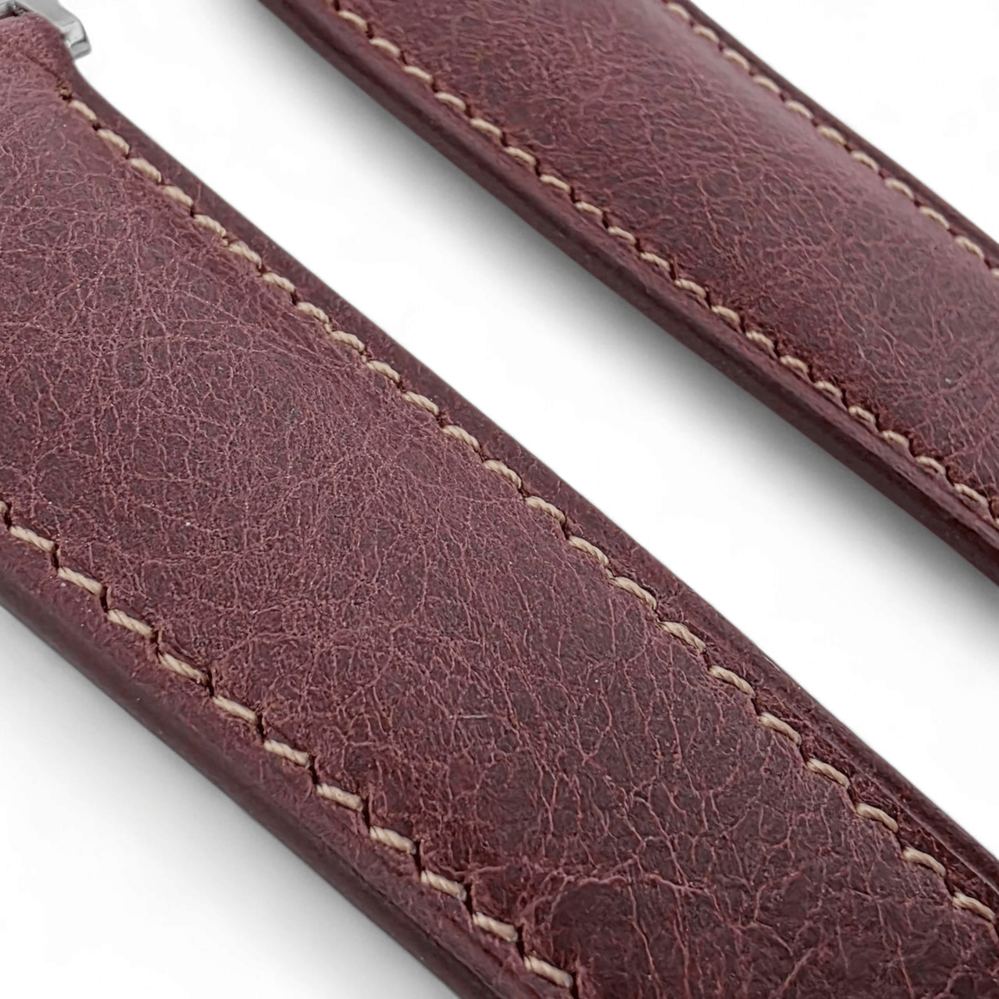 Full Grain Tuscan Leather Strap For Apple Watch Burgundy - Wrist Envy