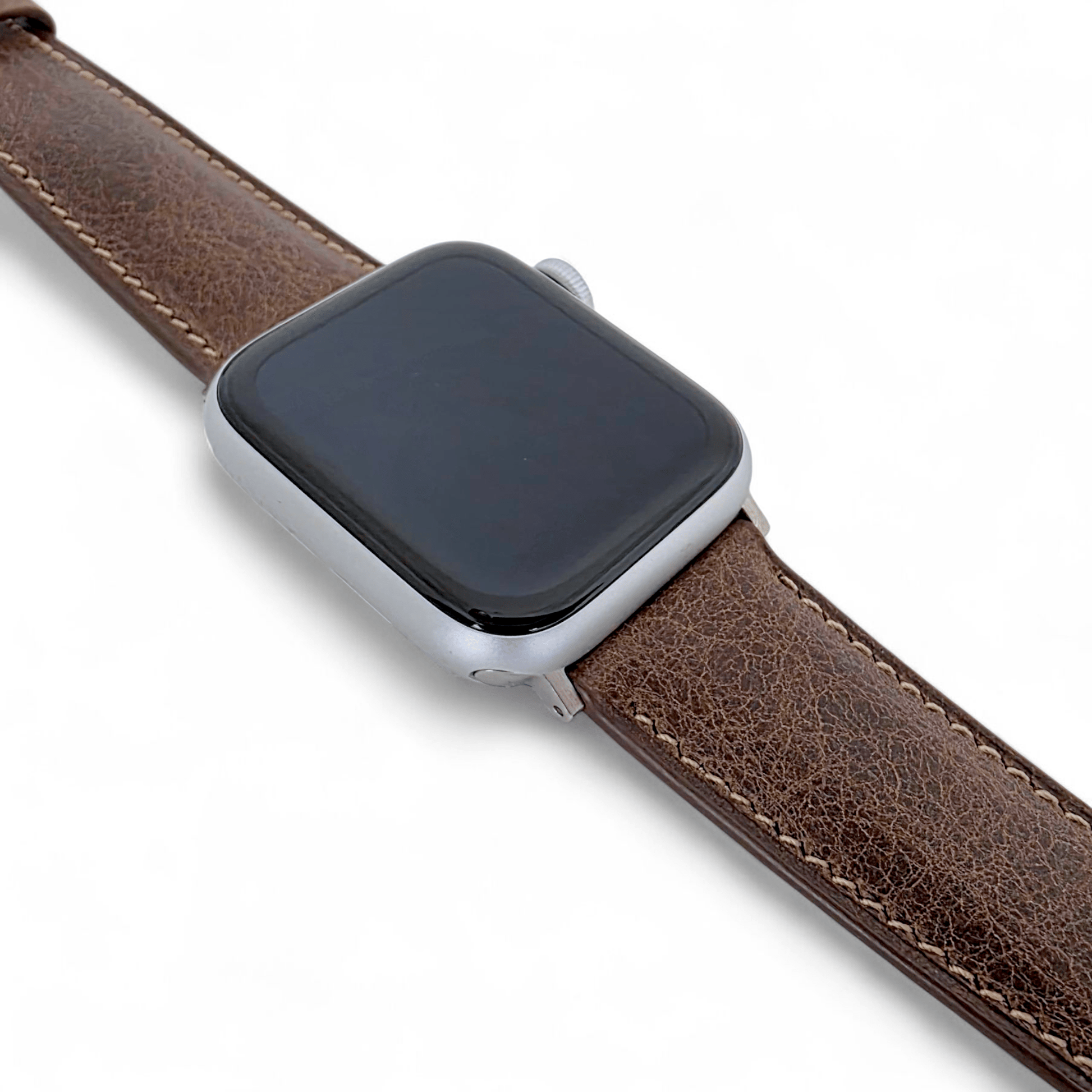 Full Grain Tuscan Leather Strap For Apple Watch Dark Brown - Wrist Envy