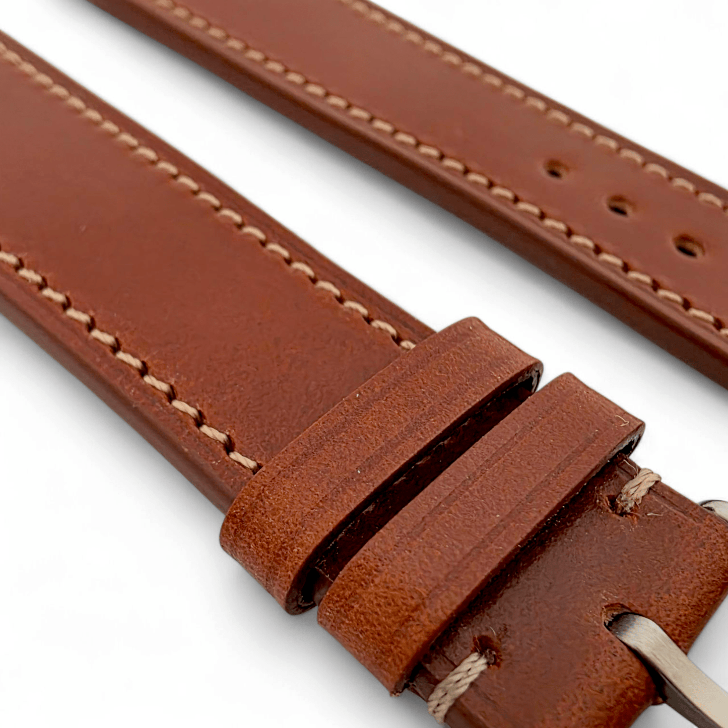 Genuine Full Grain Leather British Bridle Watch Strap 20mm 22mm - Wrist Envy