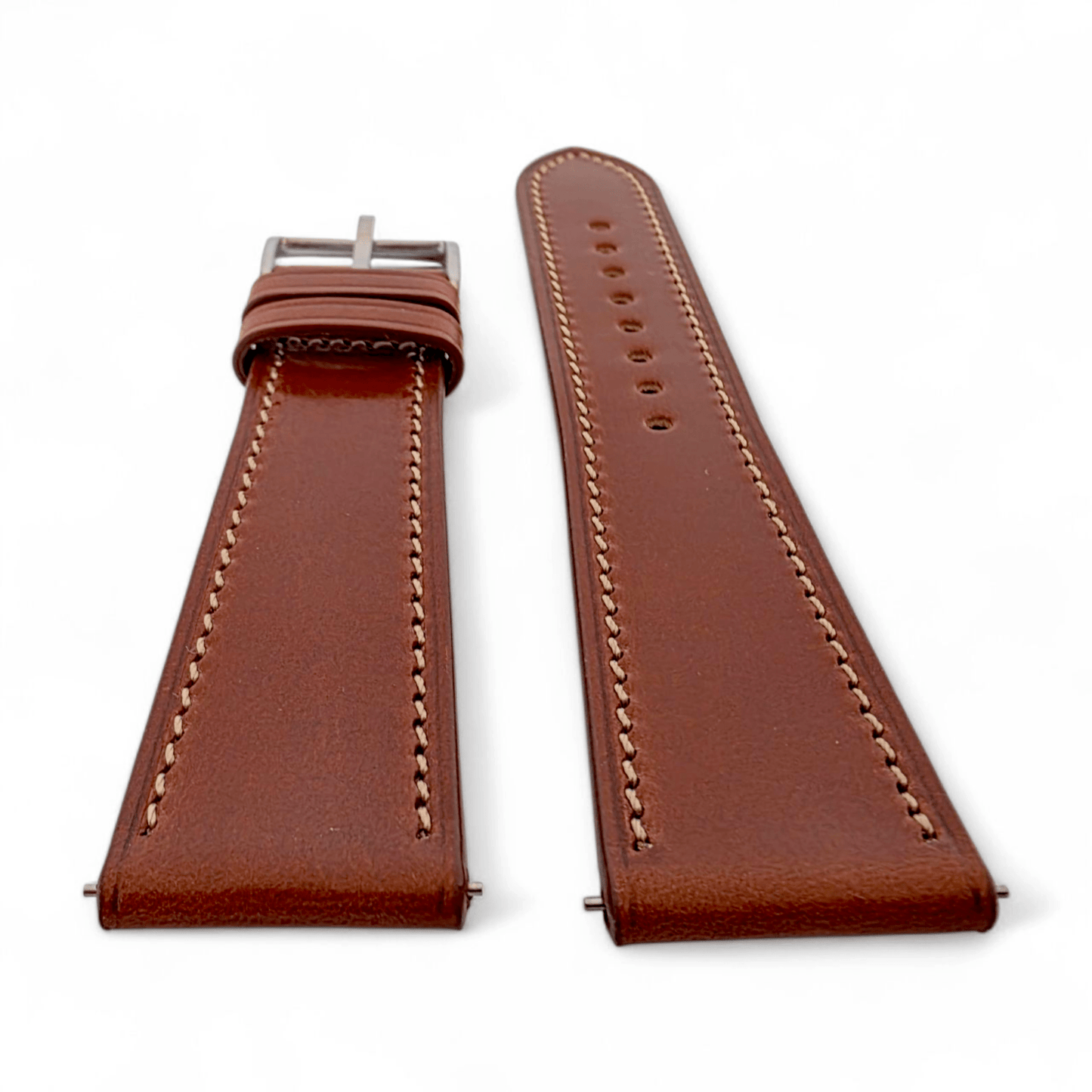 Genuine Full Grain Leather British Bridle Watch Strap 20mm 22mm - Wrist Envy