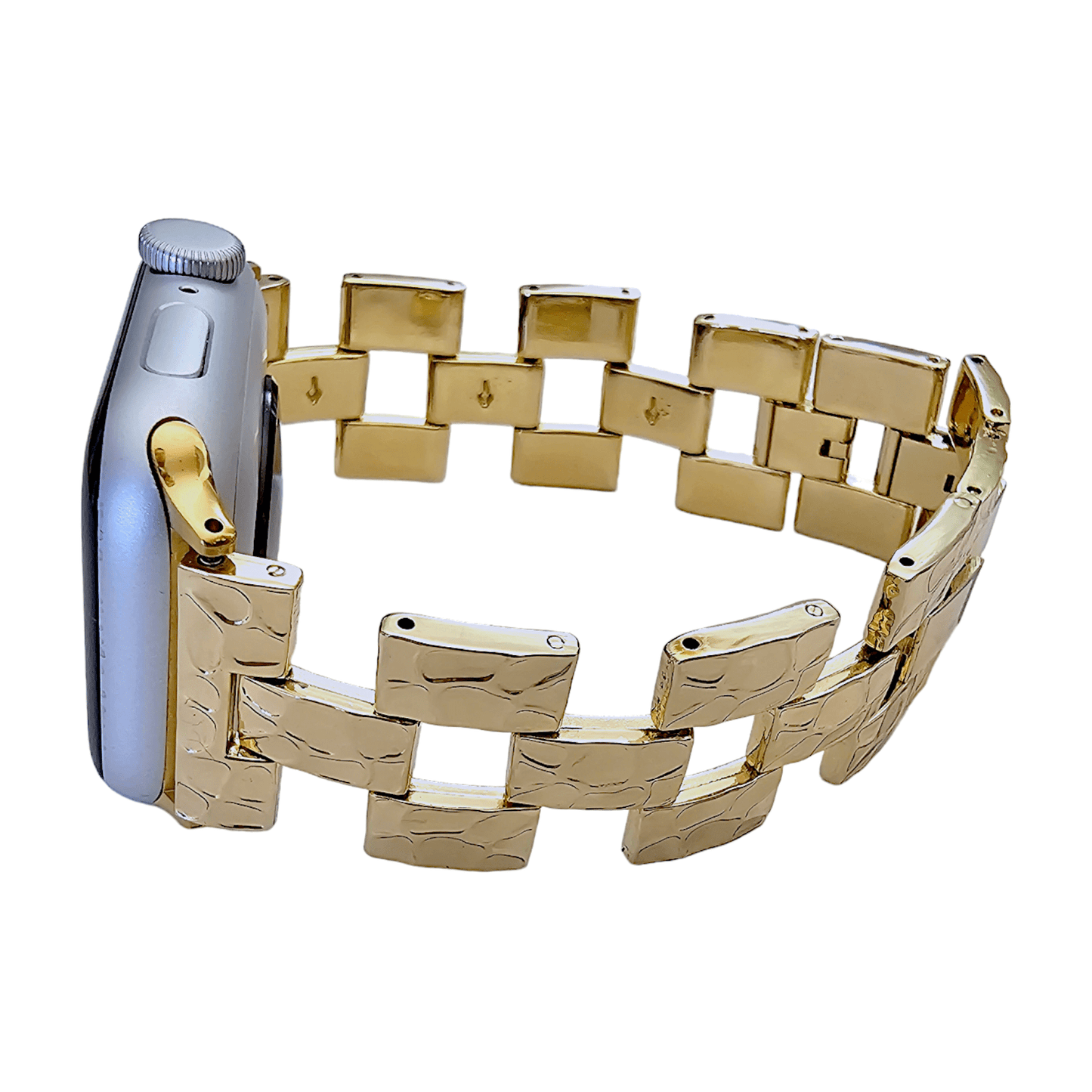 Gold Crushed metal bracelet for Apple Watch - Wrist Envy