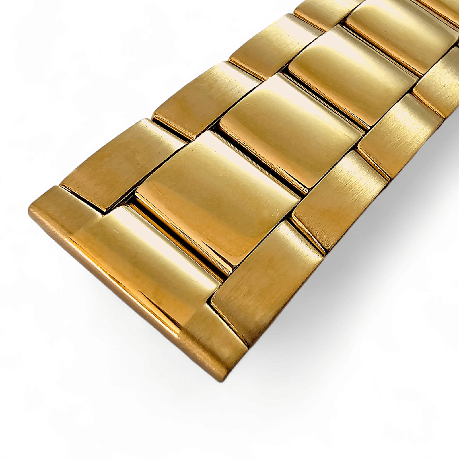 Gold PVD Stainless Steel Watch Bracelet Metal 20mm - Wrist Envy