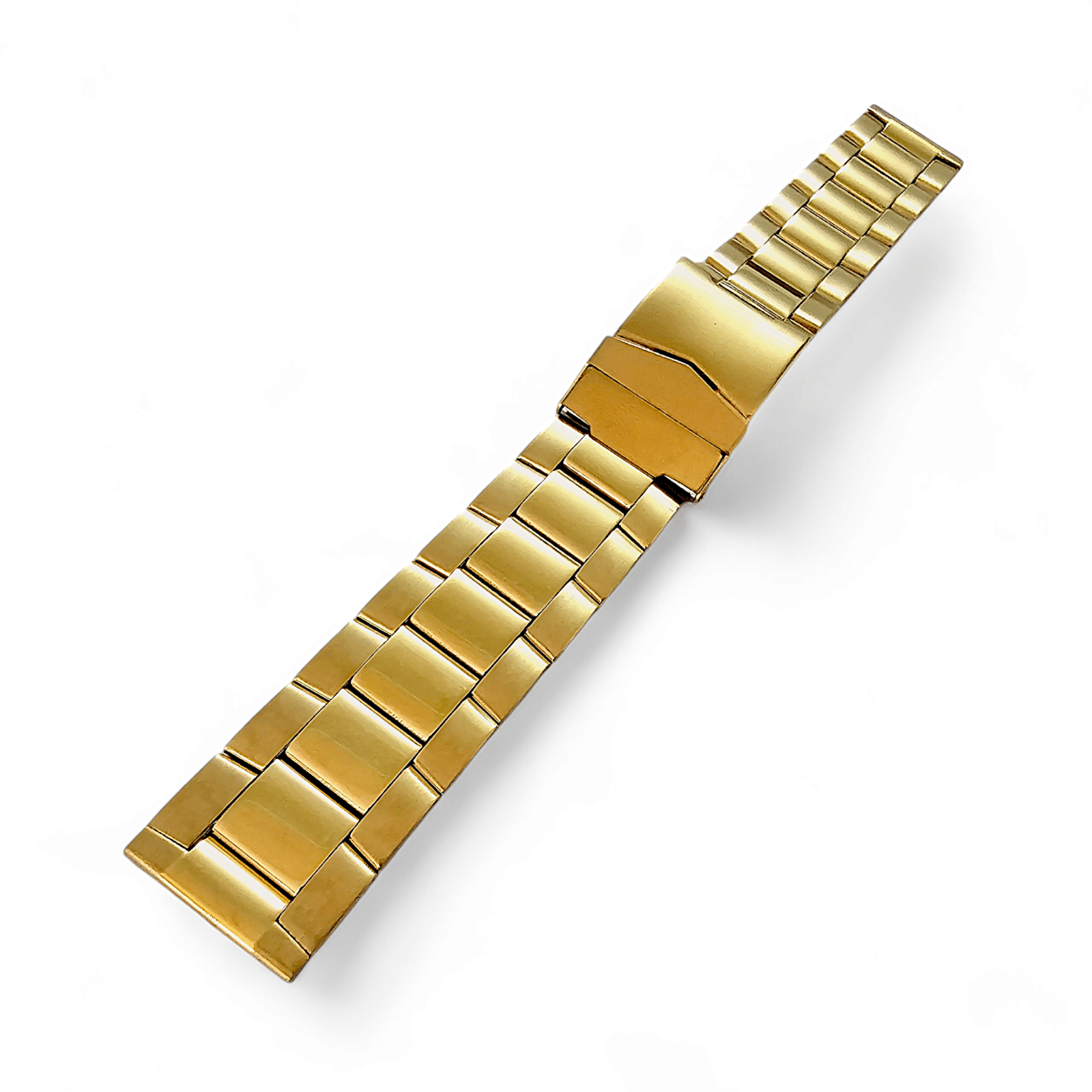 Gold PVD Stainless Steel Watch Bracelet Metal 20mm - Wrist Envy