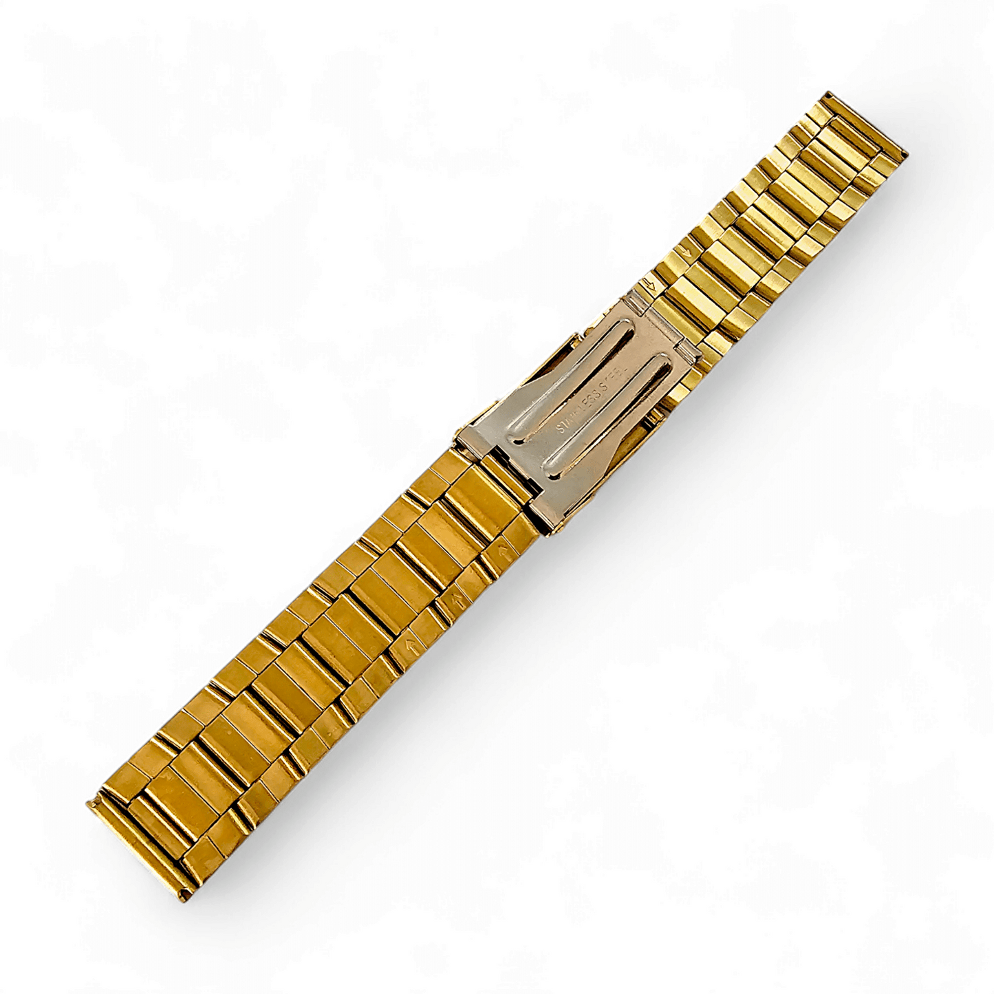 Gold PVD Stainless Steel Watch Bracelet Metal 20mm - Wrist Envy