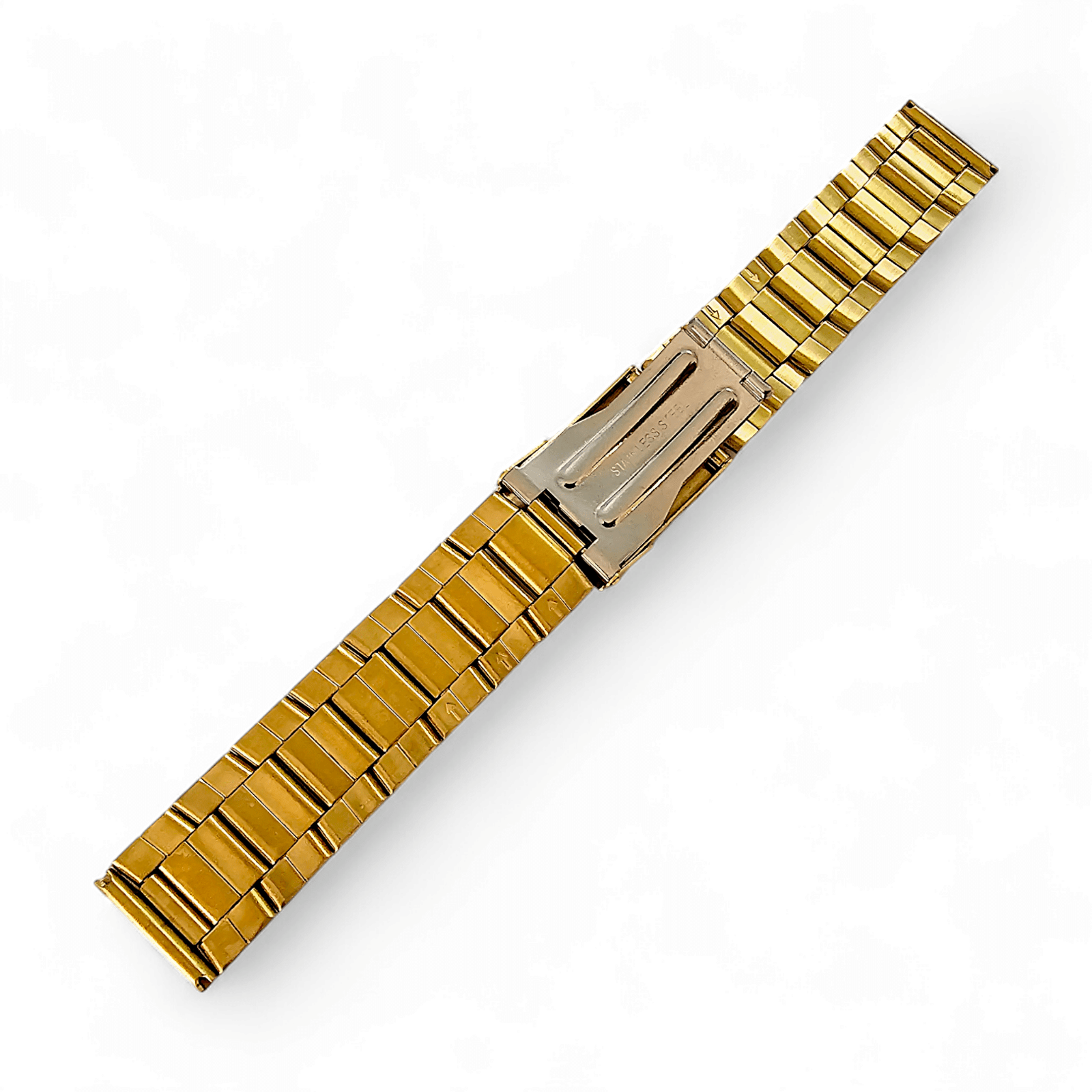 Gold PVD Stainless Steel Watch Bracelet Metal 20mm - Wrist Envy