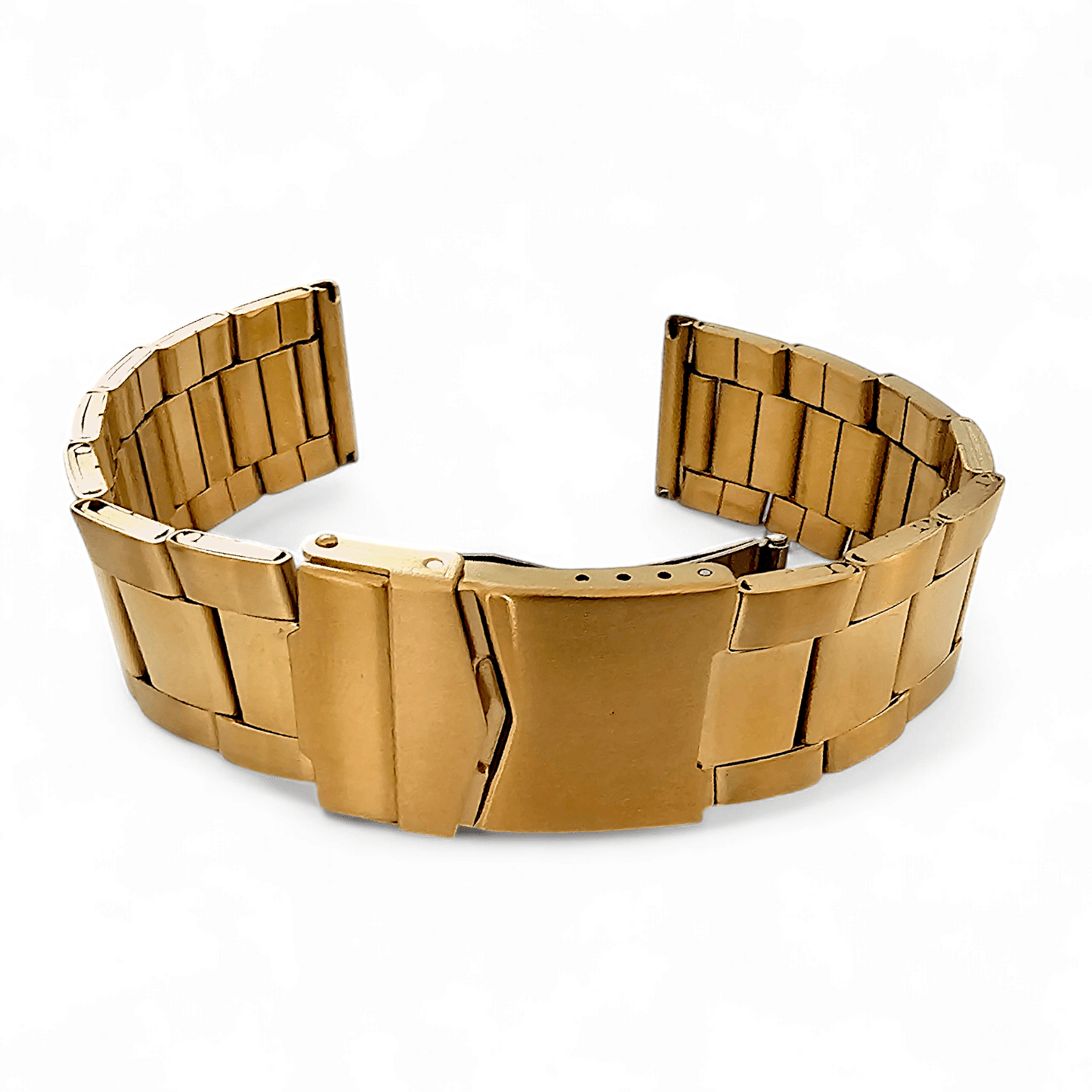 Gold PVD Stainless Steel Watch Bracelet Metal 20mm - Wrist Envy