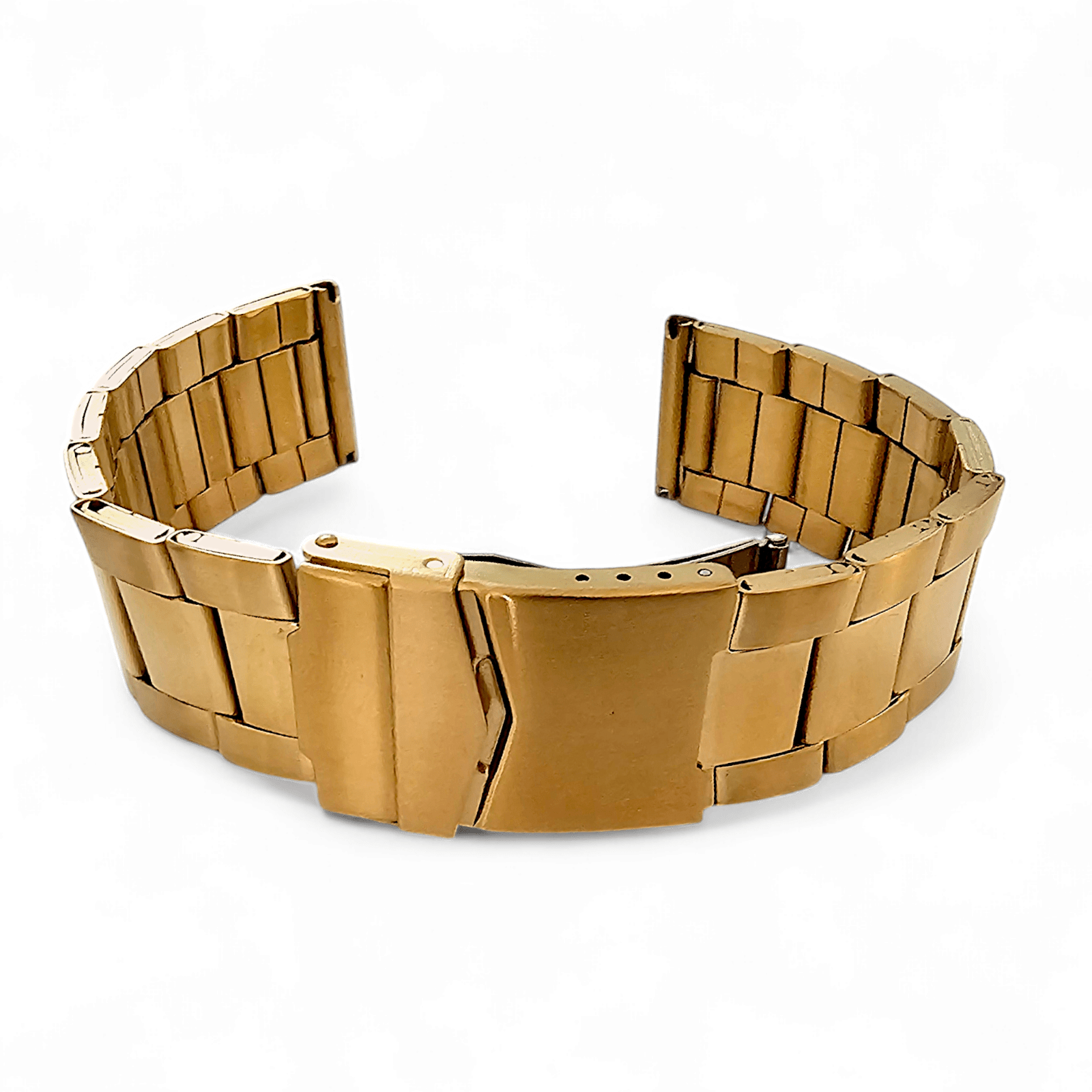 Gold PVD Stainless Steel Watch Bracelet Metal 20mm - Wrist Envy