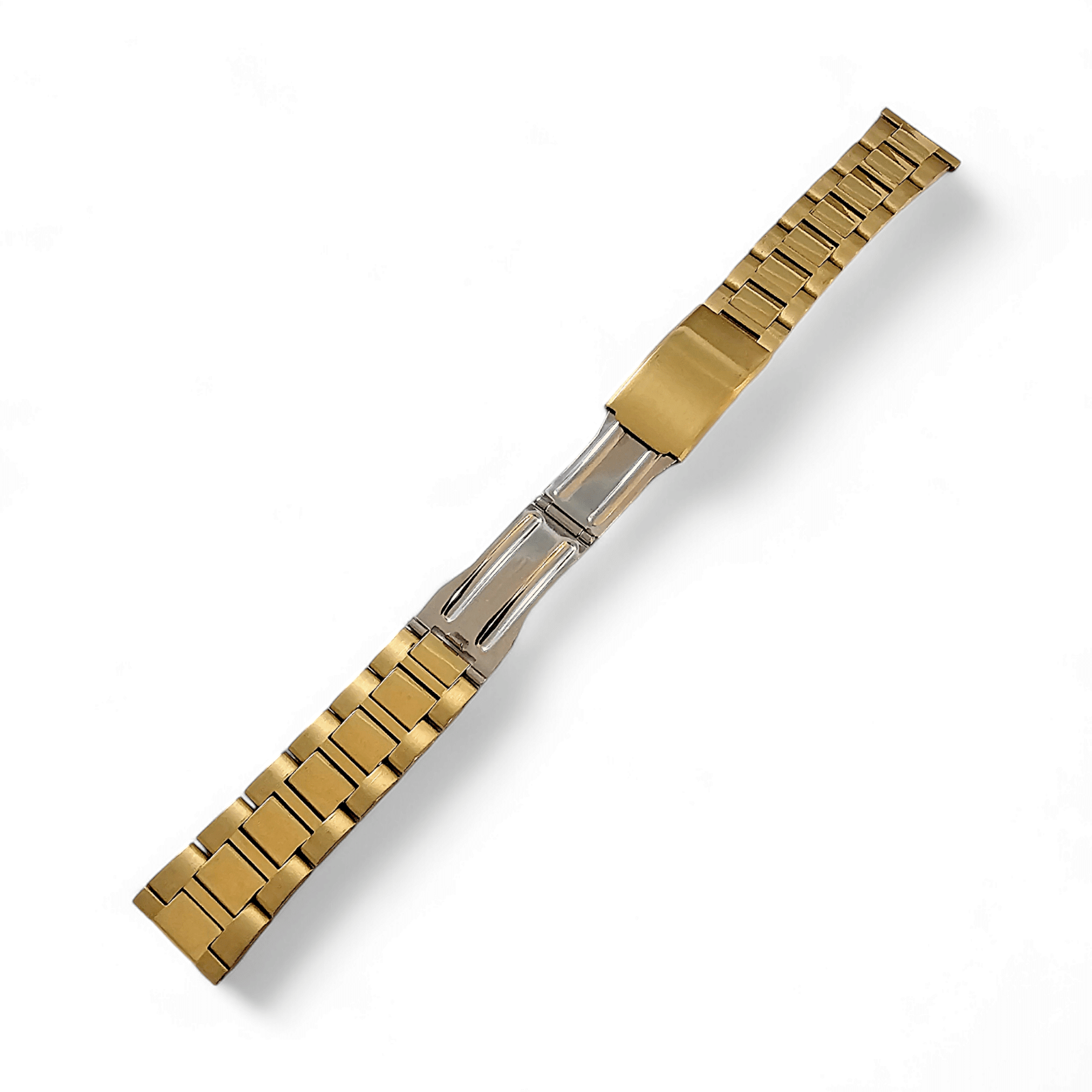 Gold PVD Watch Strap Band Bracelet Metal Stainless Steel Oyster Replacement 20mm - Wrist Envy