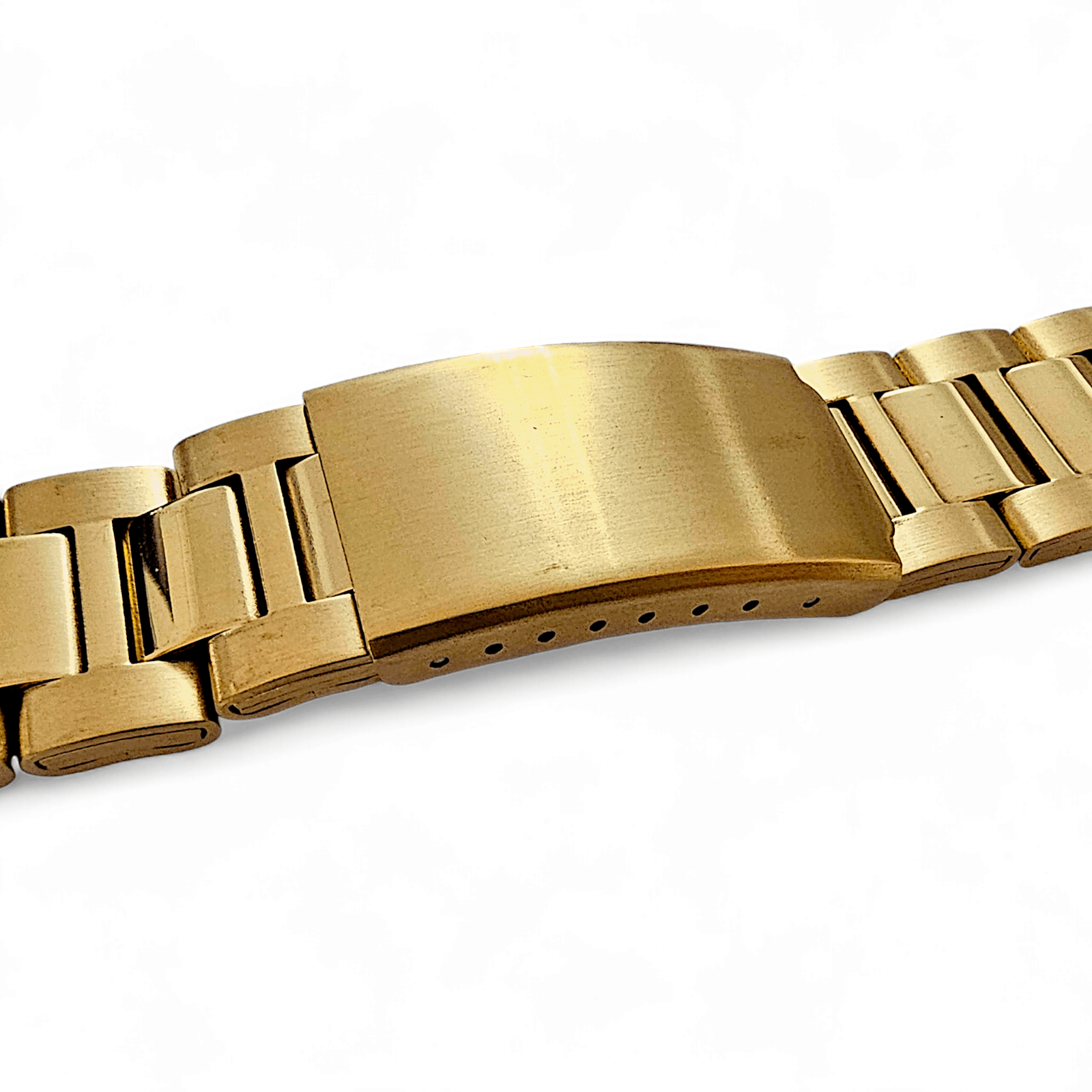 Gold PVD Watch Strap Band Bracelet Metal Stainless Steel Oyster Replacement 20mm - Wrist Envy