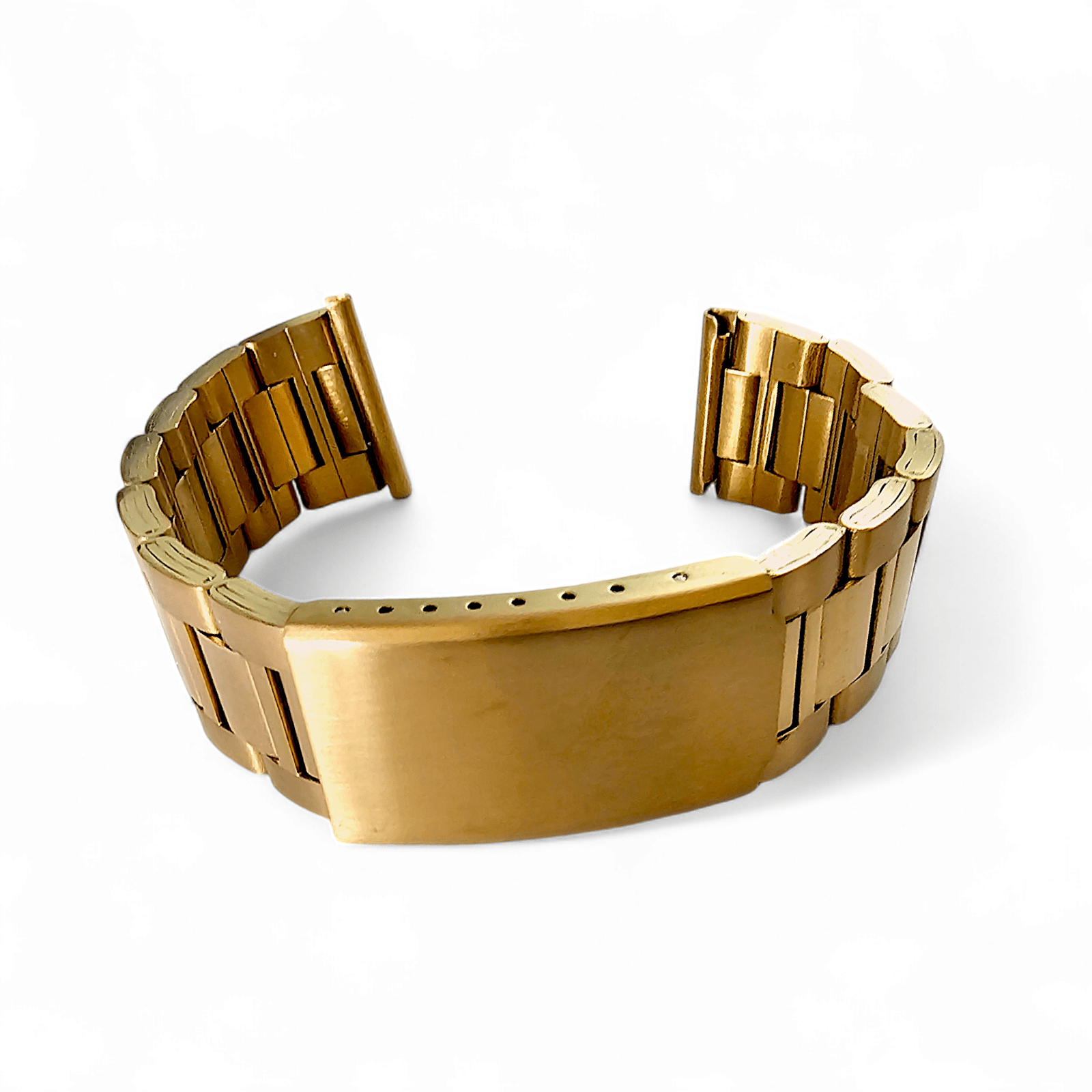 Gold PVD Watch Strap Band Bracelet Metal Stainless Steel Oyster Replacement 20mm - Wrist Envy