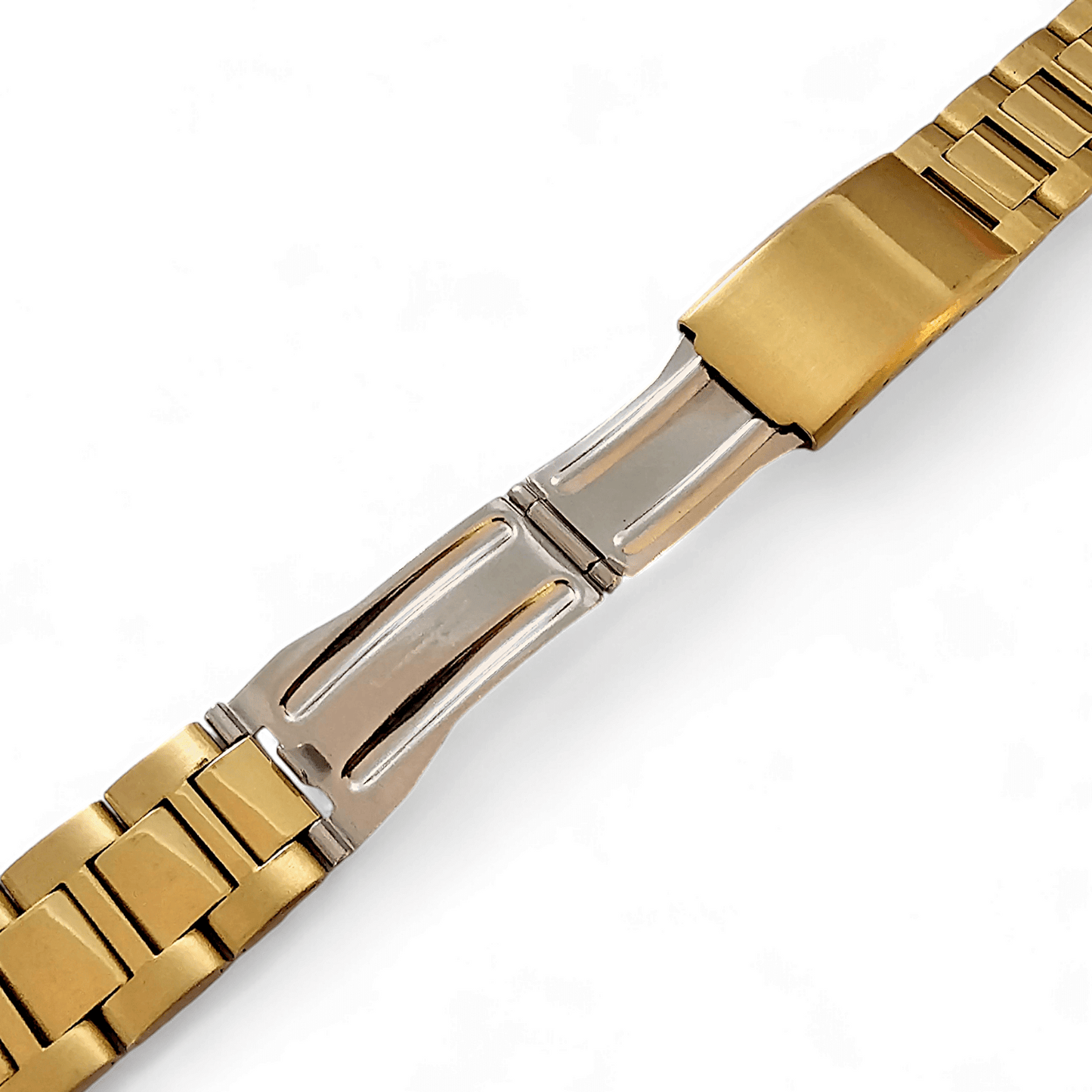 Gold PVD Watch Strap Band Bracelet Metal Stainless Steel Oyster Replacement 20mm - Wrist Envy