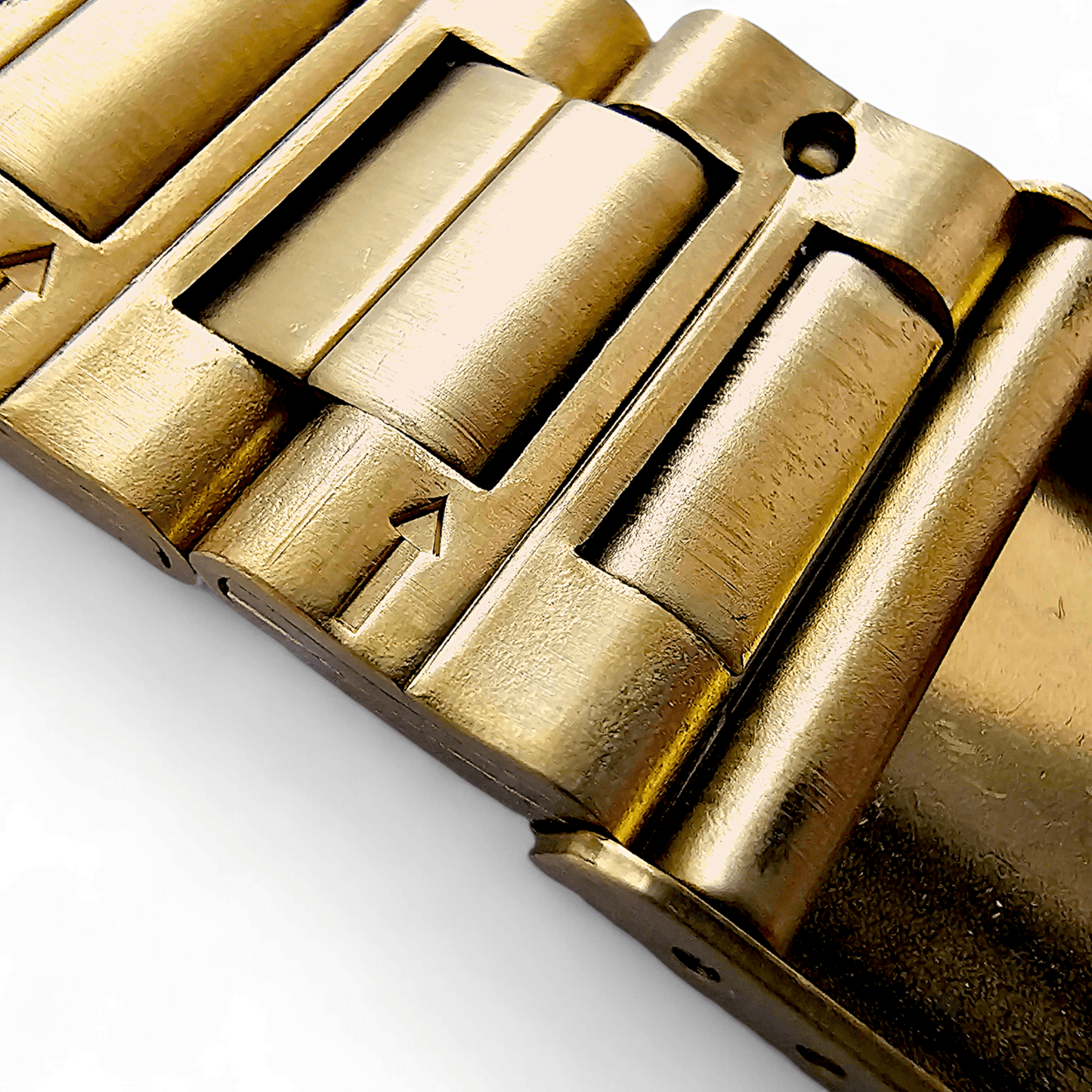 Gold PVD Watch Strap Band Bracelet Metal Stainless Steel Oyster Replacement 20mm - Wrist Envy