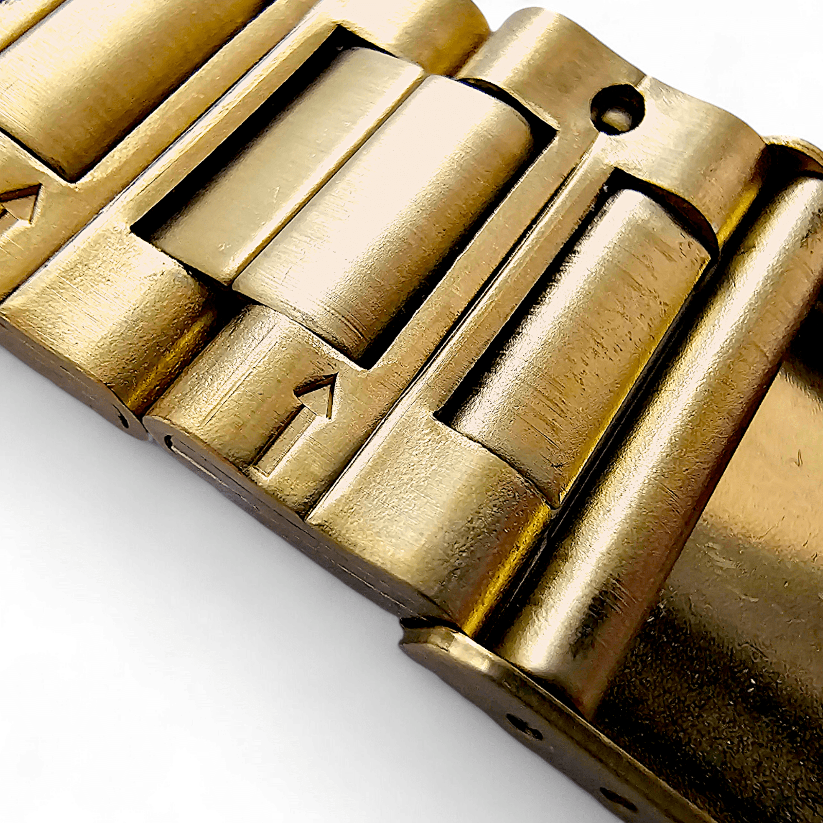Gold PVD Watch Strap Band Bracelet Metal Stainless Steel Oyster Replacement 20mm - Wrist Envy