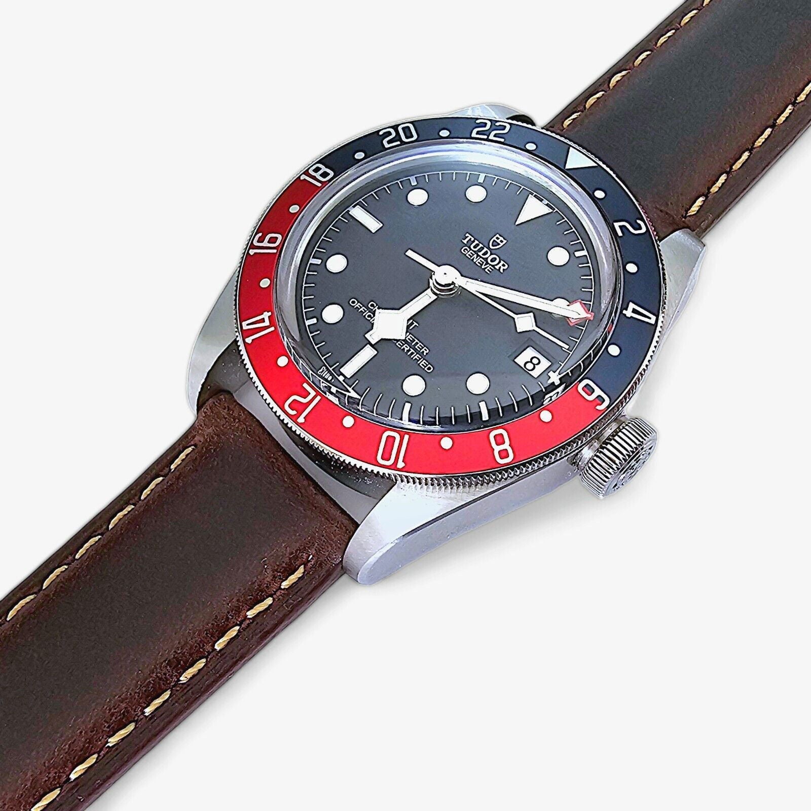 Handmade Leather Watch Strap Band Top Grain Padded 20mm 22mm Brown - Wrist Envy